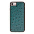 iPhone 8 / Ostrich Cyan / Leather
