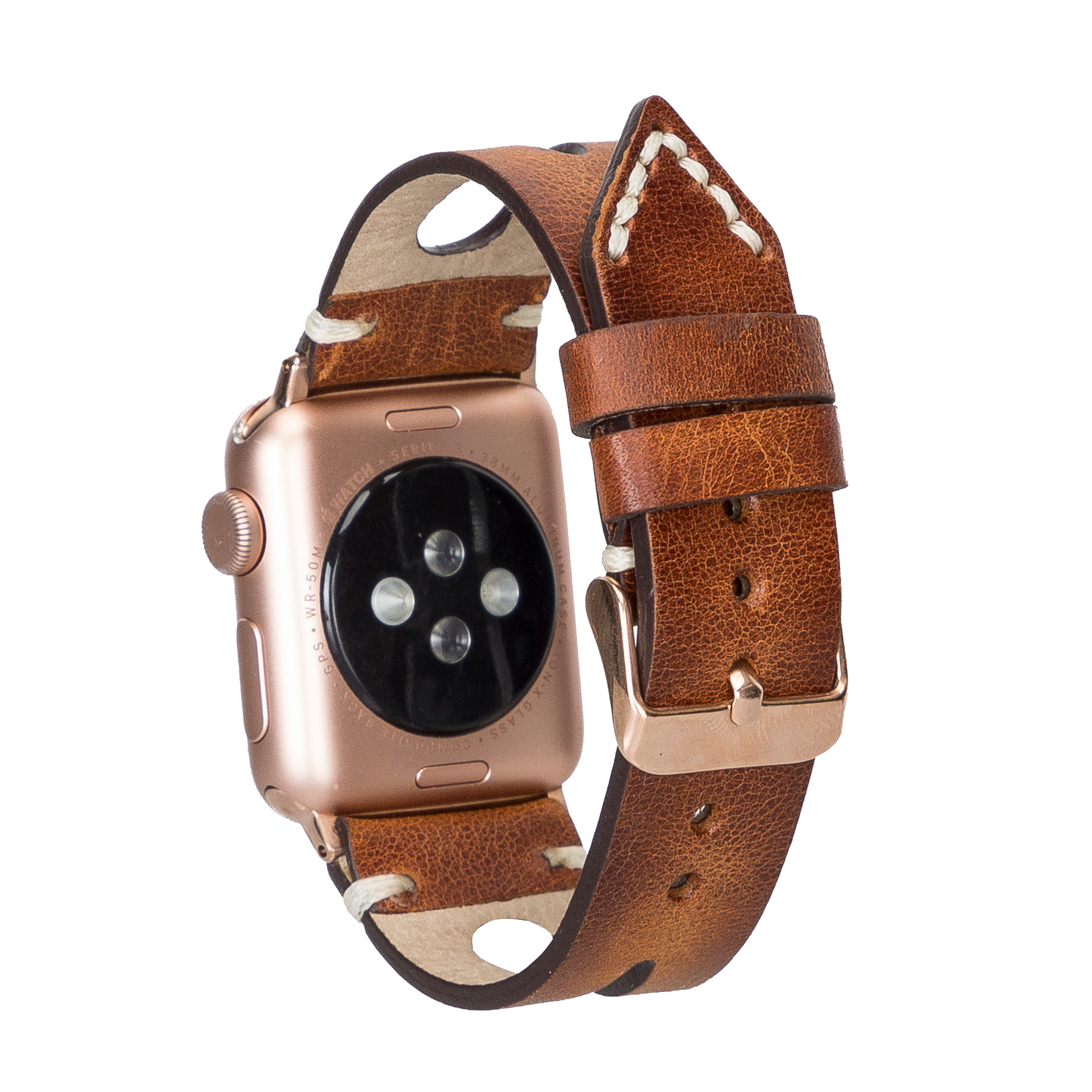 Delficase Full Grain Genuine Leather Apple Watch Band