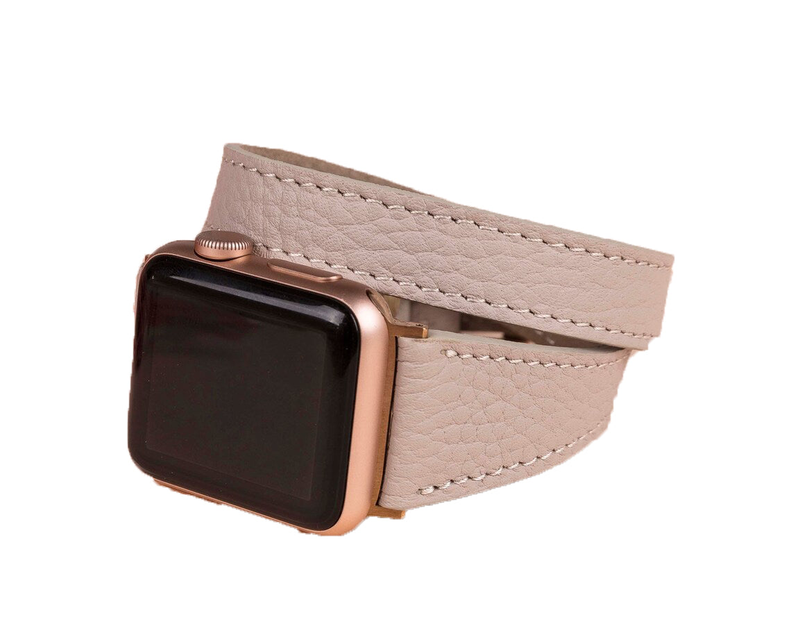 DelfiCase Oxford Double Leather Watch Band for Apple Watch 24