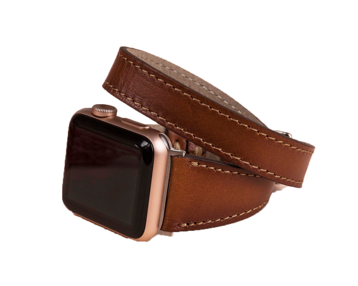 DelfiCase Oxford Double Leather Watch Band for Apple Watch 14