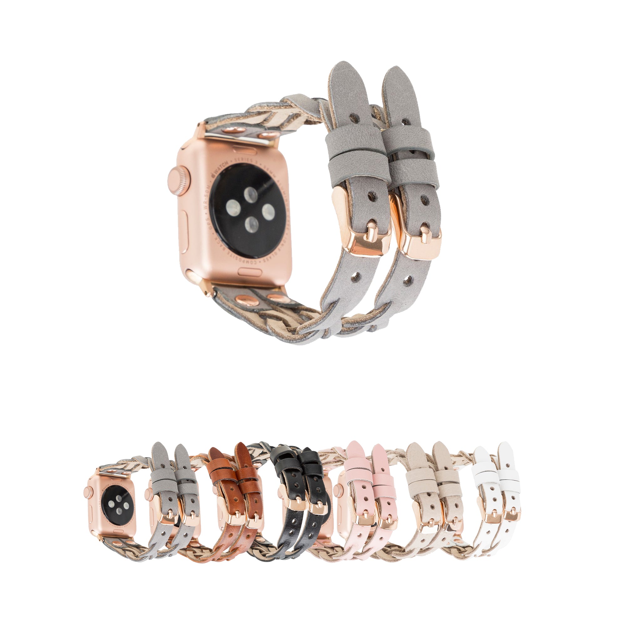 DelfiCase Sheffield-York Double Apple Watch Band for Apple Watch & Fitbit/Sense 42
