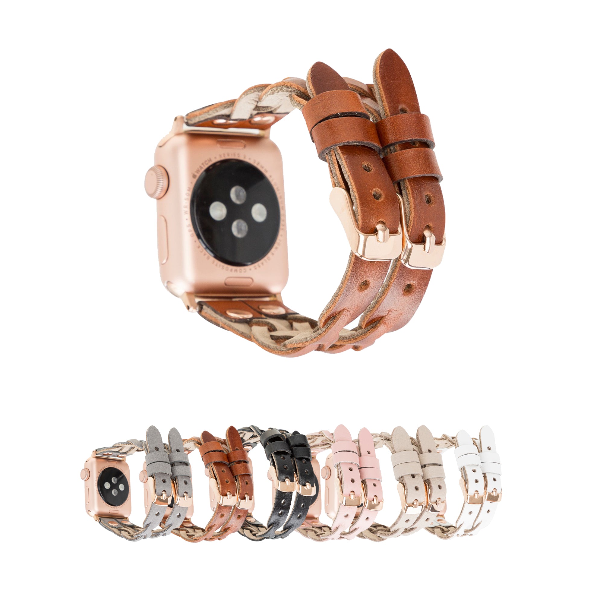 DelfiCase Sheffield-York Double Apple Watch Band for Apple Watch & Fitbit/Sense 32