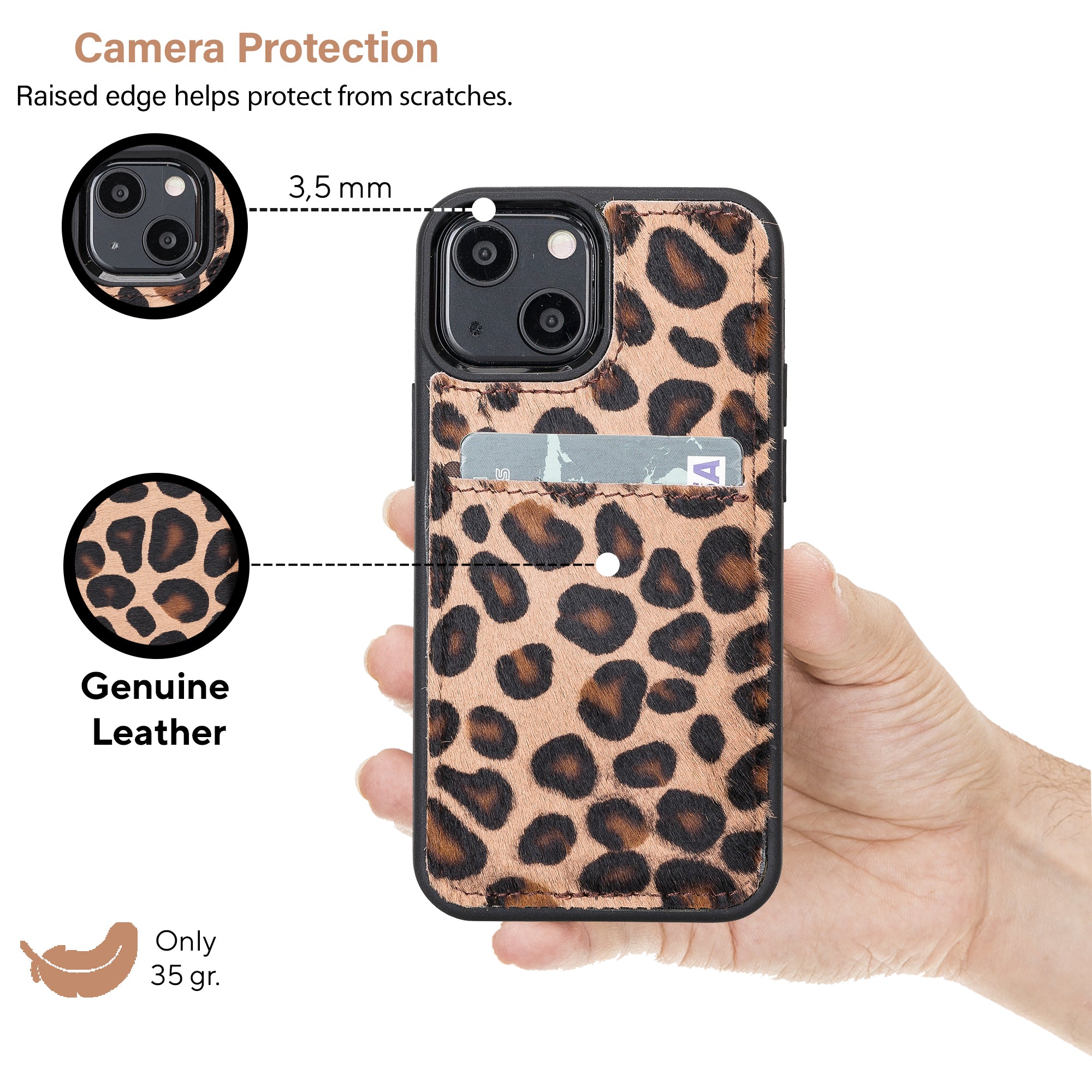 DelfiCase Leopard Furry Supreme Sleeve Back Cover Phone Case for iPhone 13 Mini (5.4") 9