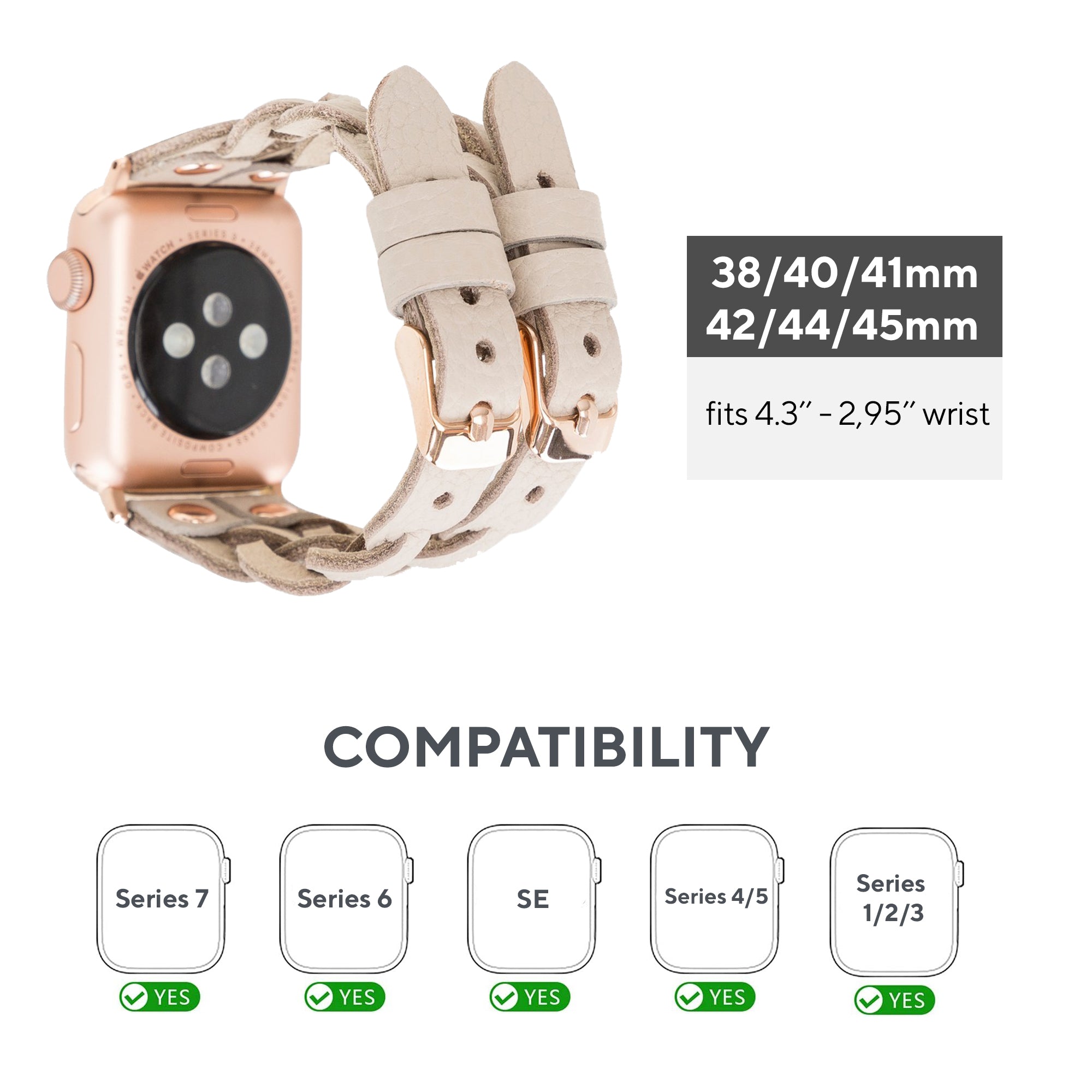 DelfiCase Sheffield-York Double Apple Watch Band for Apple Watch & Fitbit/Sense 18