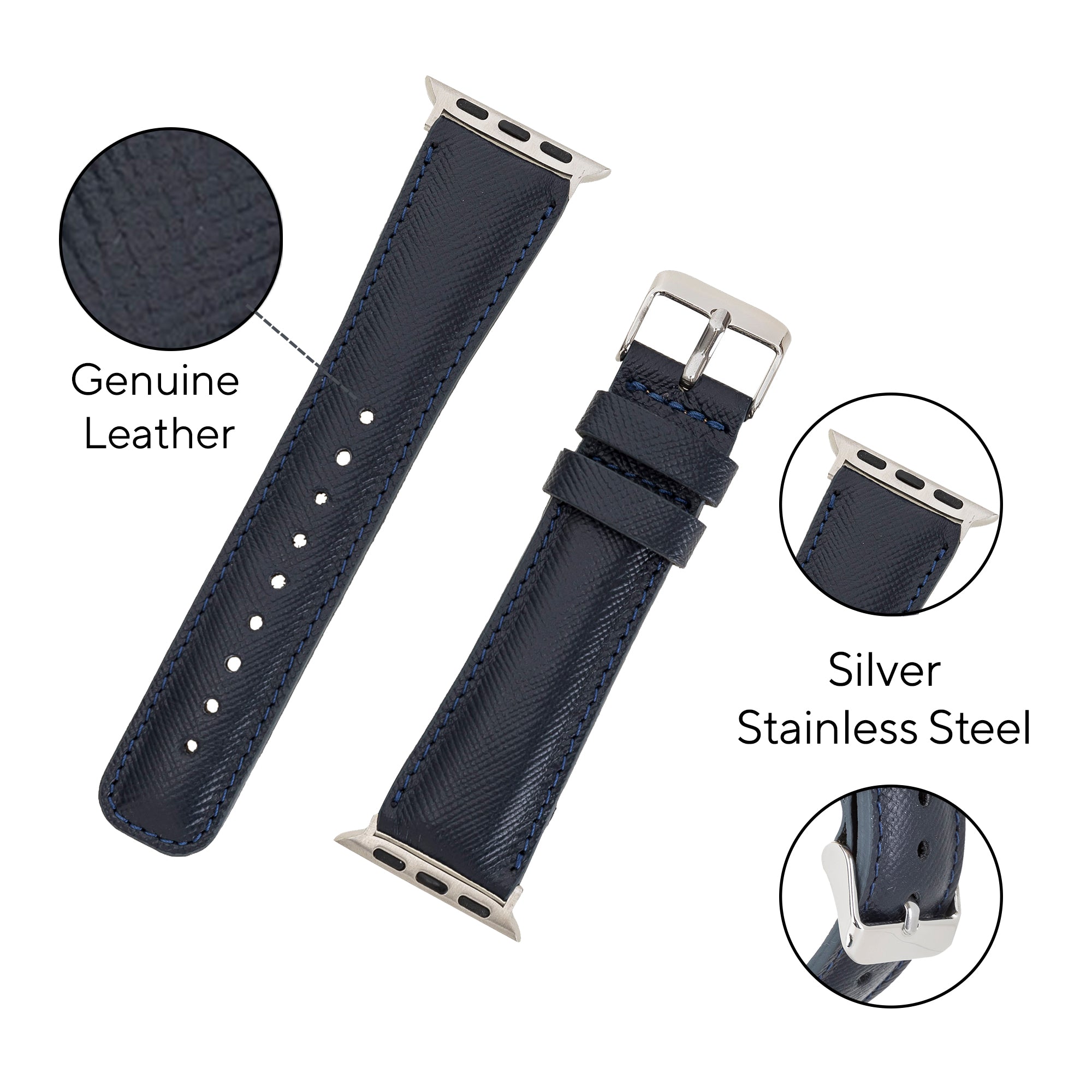  DelfiCase Liverpool Collection Leather Watch Band for Apple & Fitbit Versa Watch Band 79