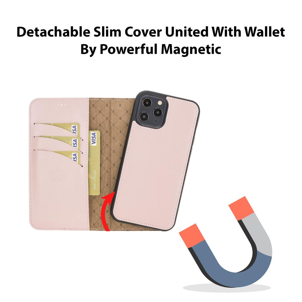 DelfiCase Magnetic Detachable Leather Wallet Case for iPhone 12 and iPhone 12 Pro (6.1") 37