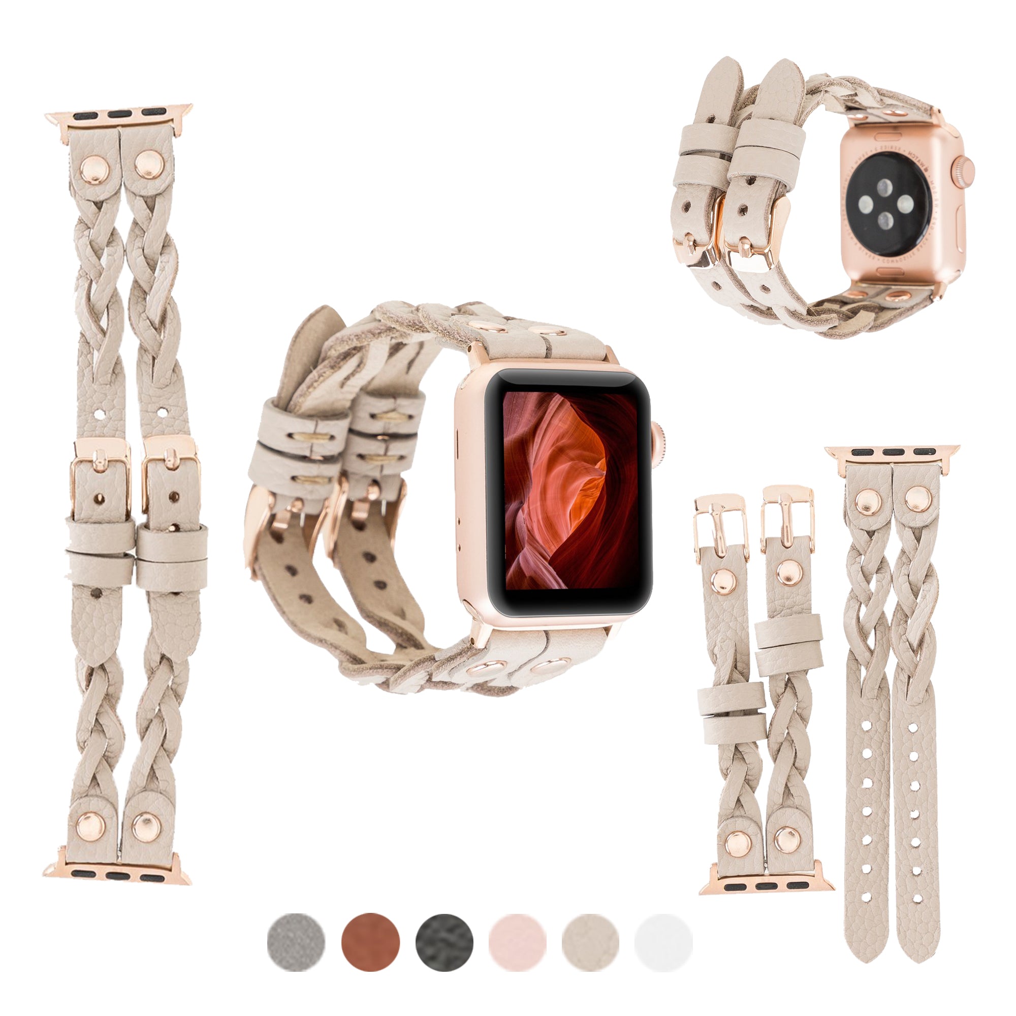 DelfiCase Sheffield-York Double Apple Watch Band for Apple Watch & Fitbit/Sense 16