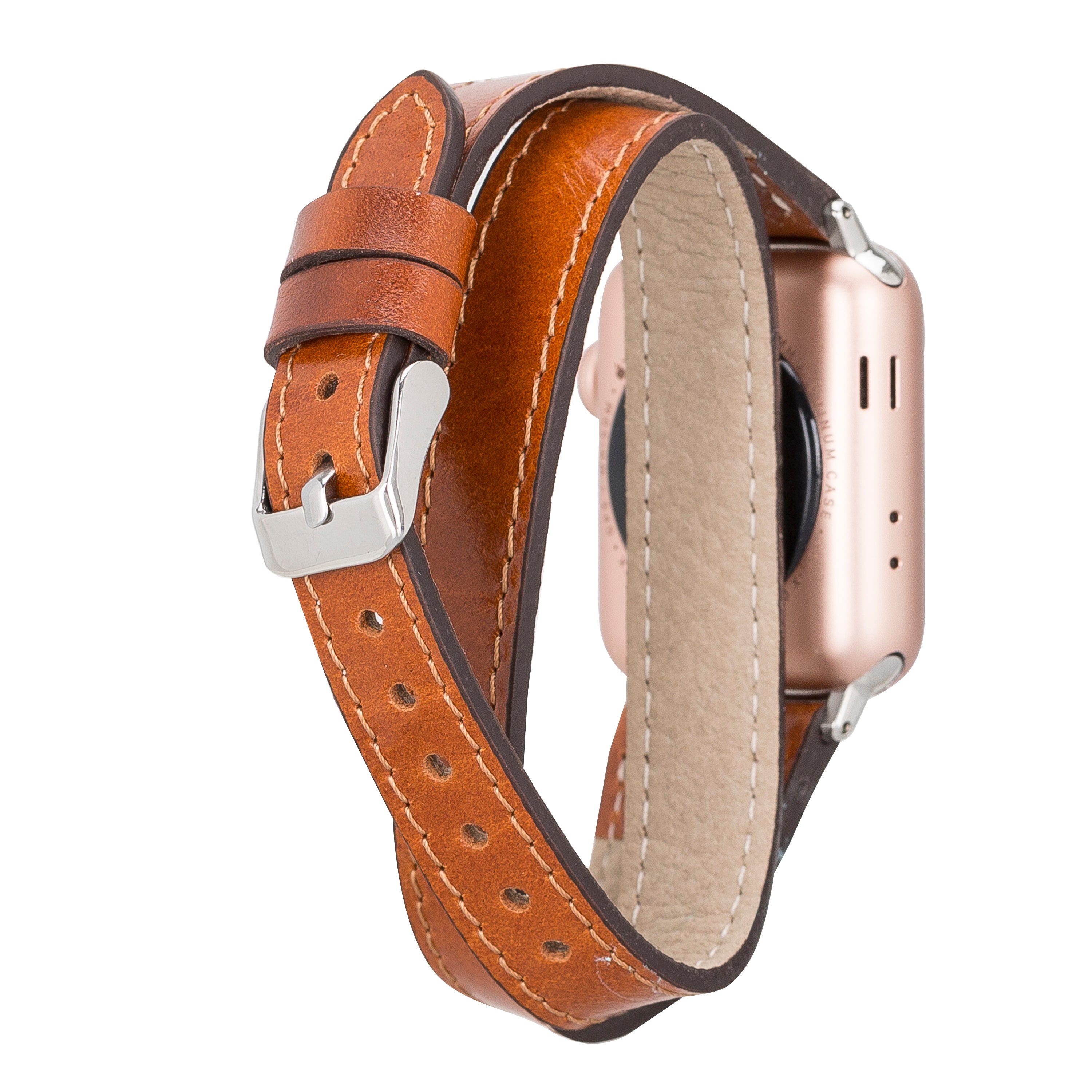 DelfiCase Oxford Double Leather Watch Band for Apple Watch 11