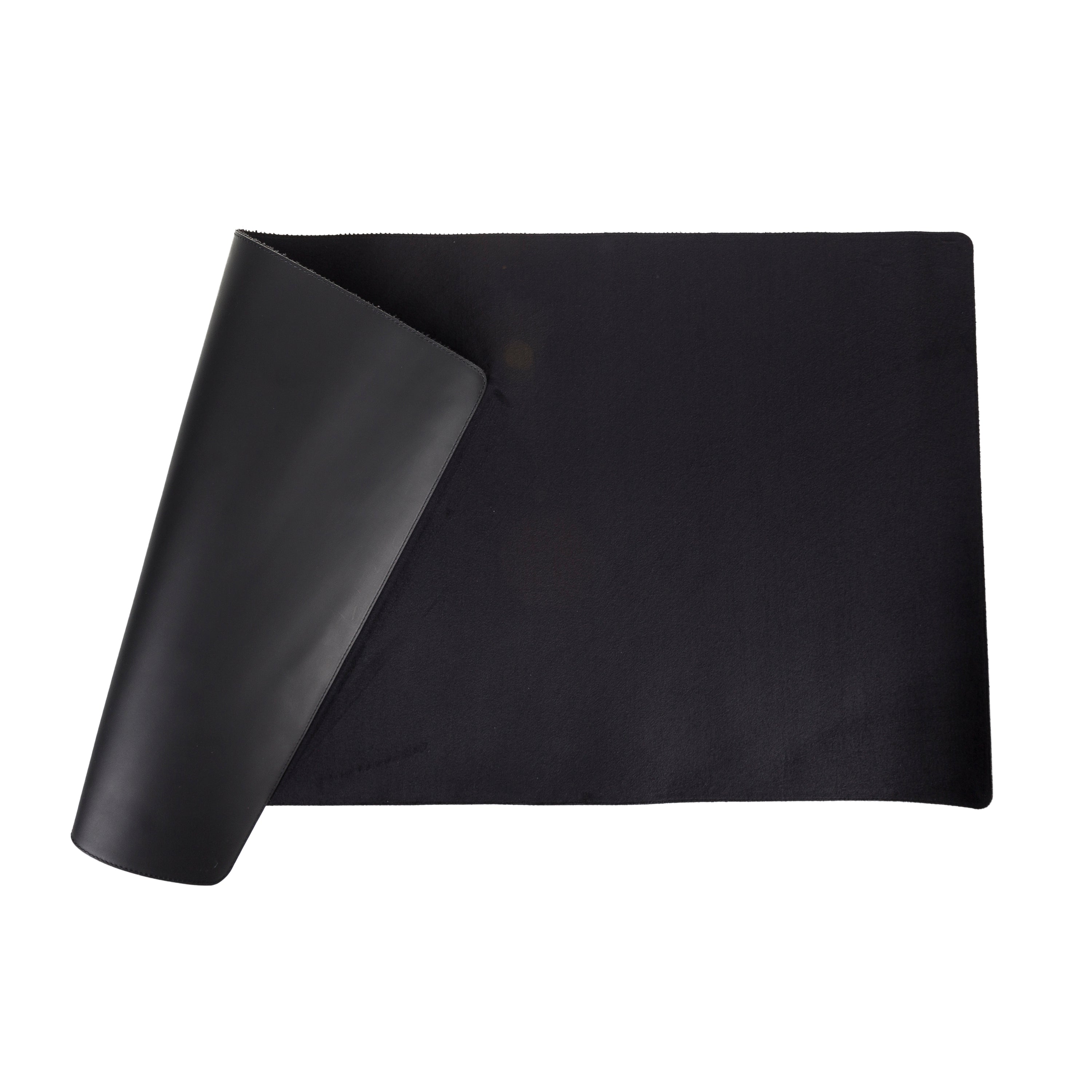 DelfiCase Genuine Matte Black Leather Deskmat, Computer Pad, Office Desk Pad 7