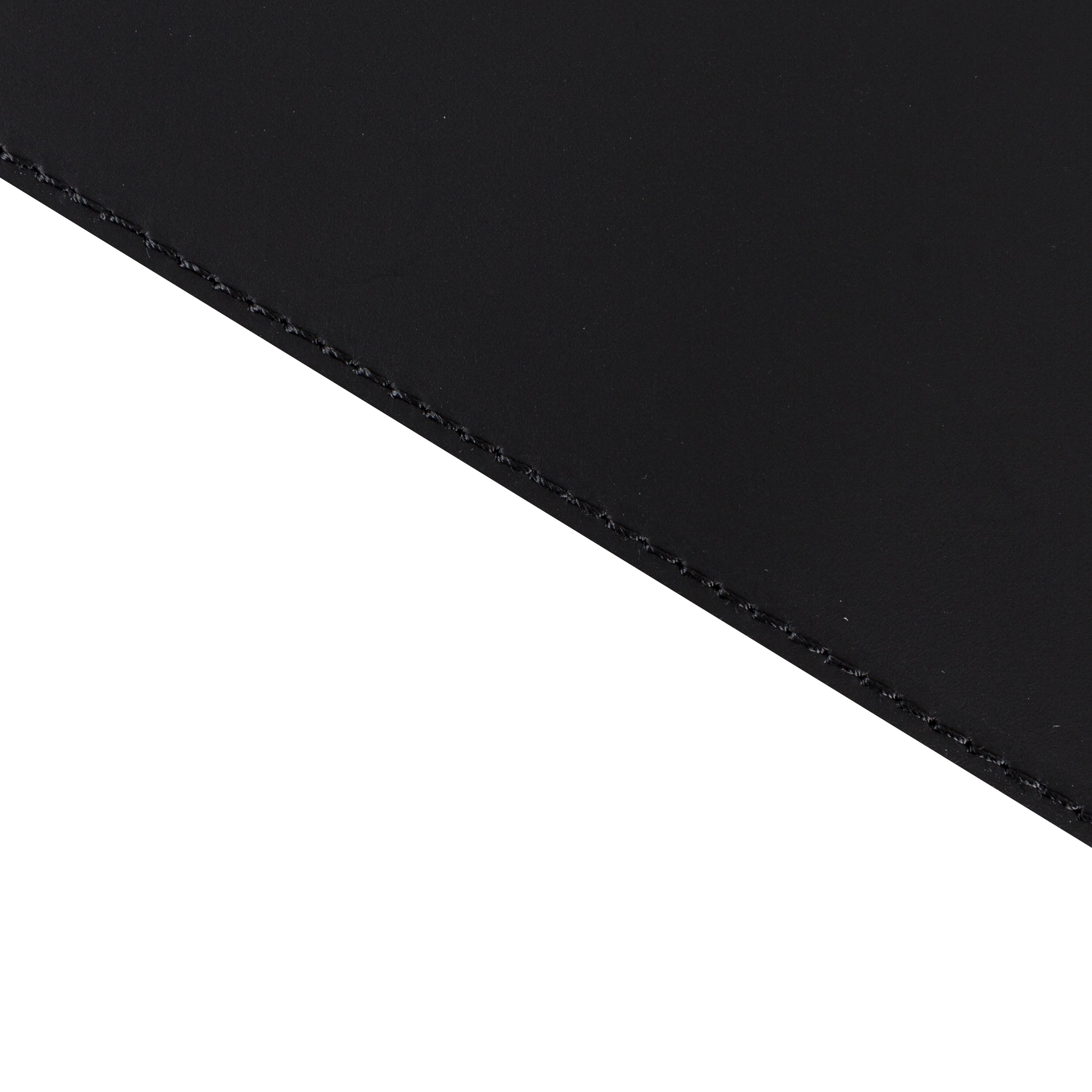 DelfiCase Genuine Matte Black Leather Deskmat, Computer Pad, Office Desk Pad 2