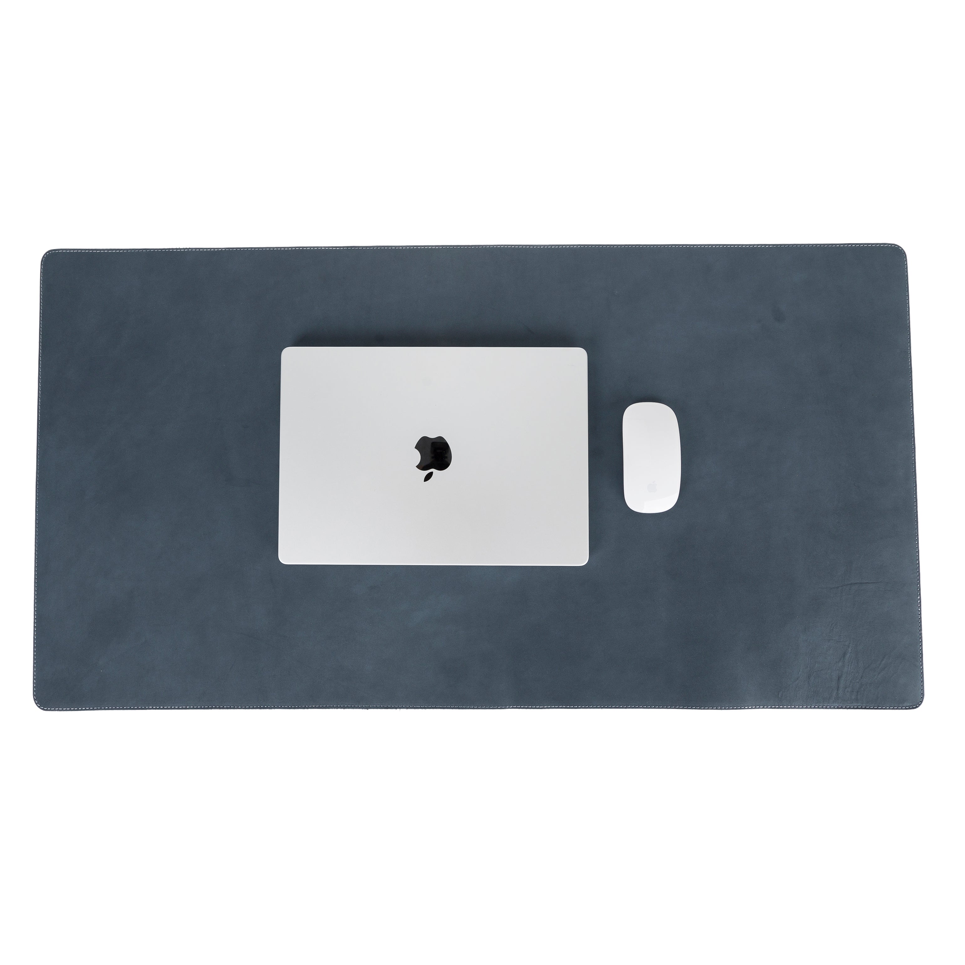 DelfiCase Genuine Blue Leather Deskmat, Computer Pad, Office Desk Pad 5