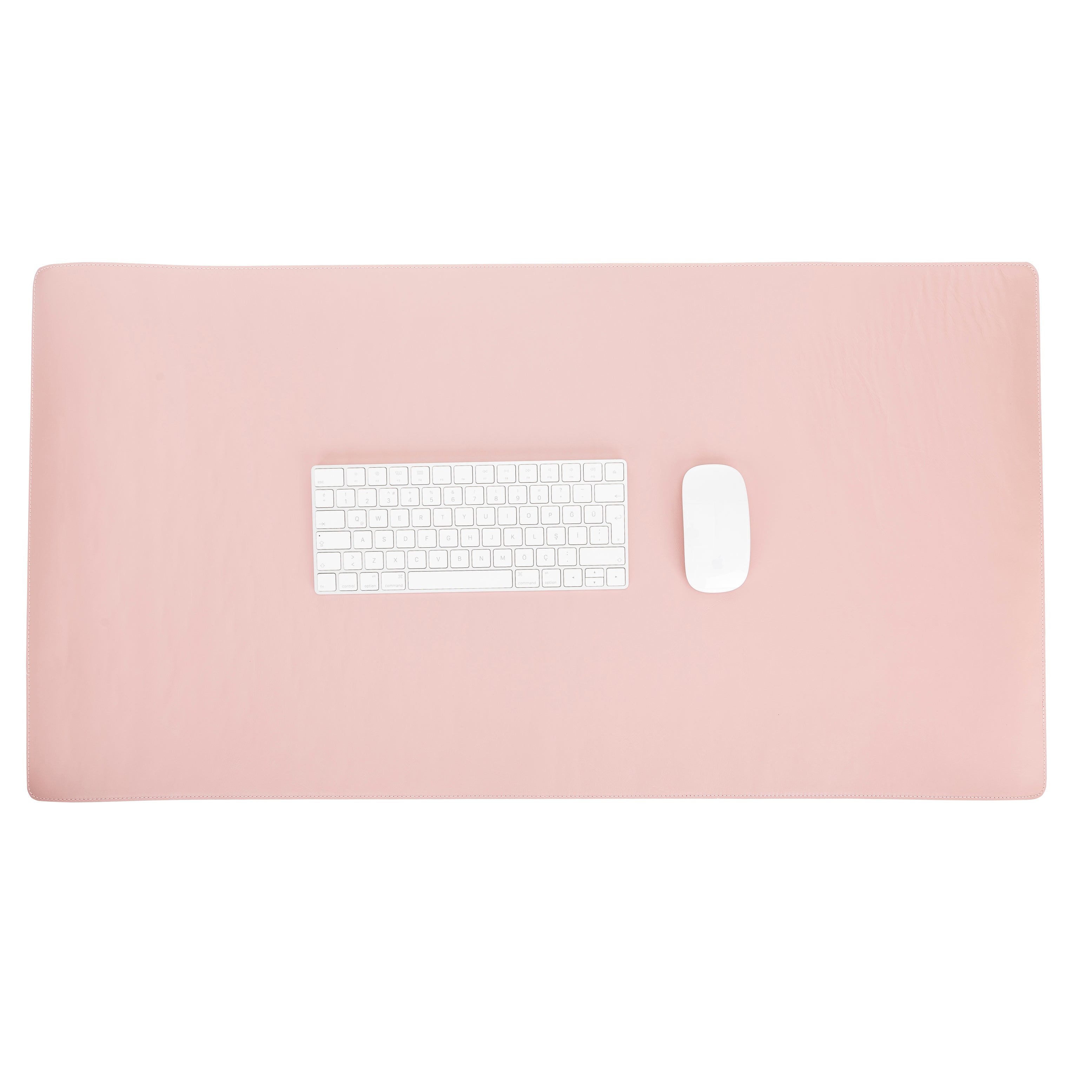 DelfiCase Genuine Leather Deskmat, Computer Pad, Office Desk Pad (Pink Nude) 7
