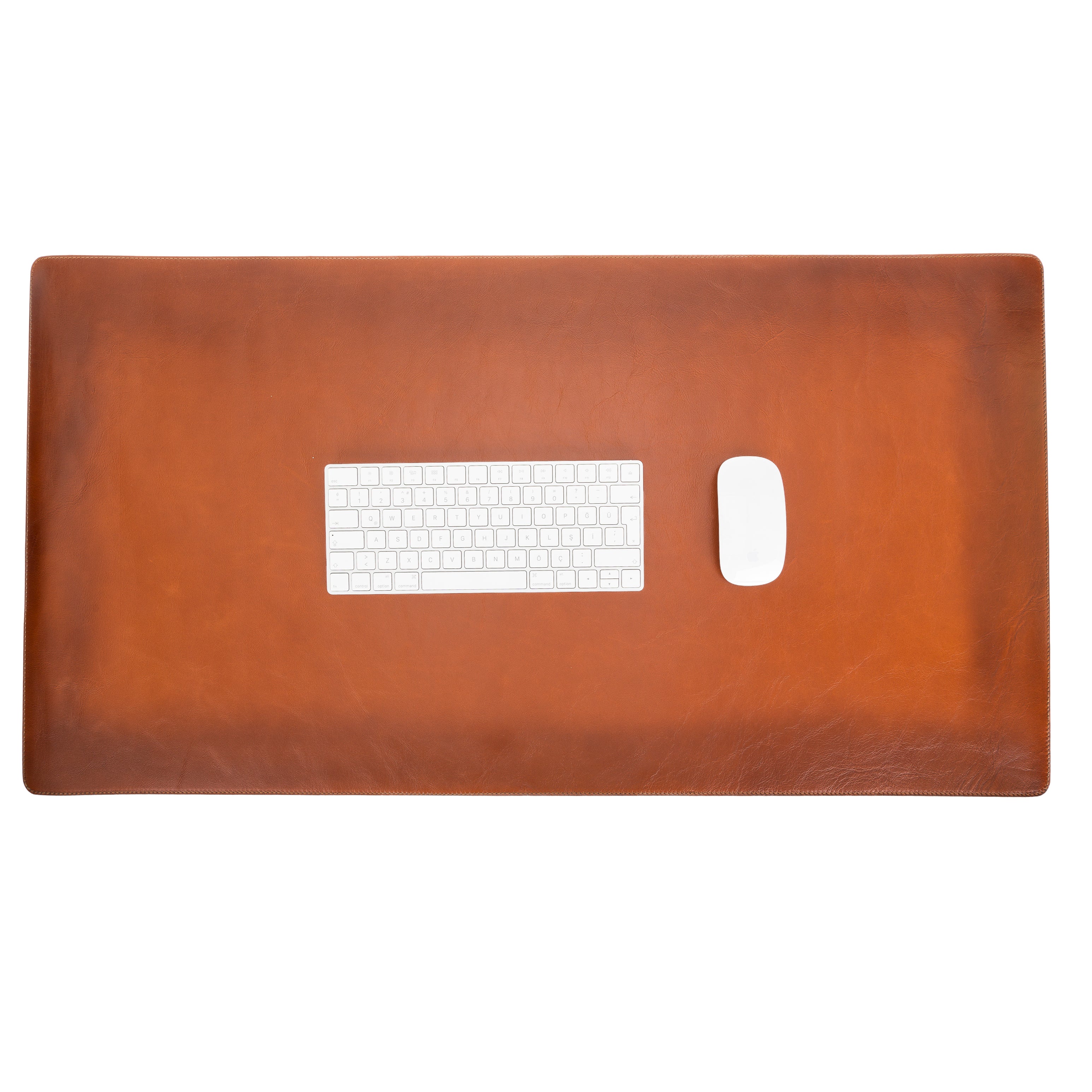 DelfiCase Genuine Leather Deskmat, Computer Pad, Office Desk Pad (Brown) 11