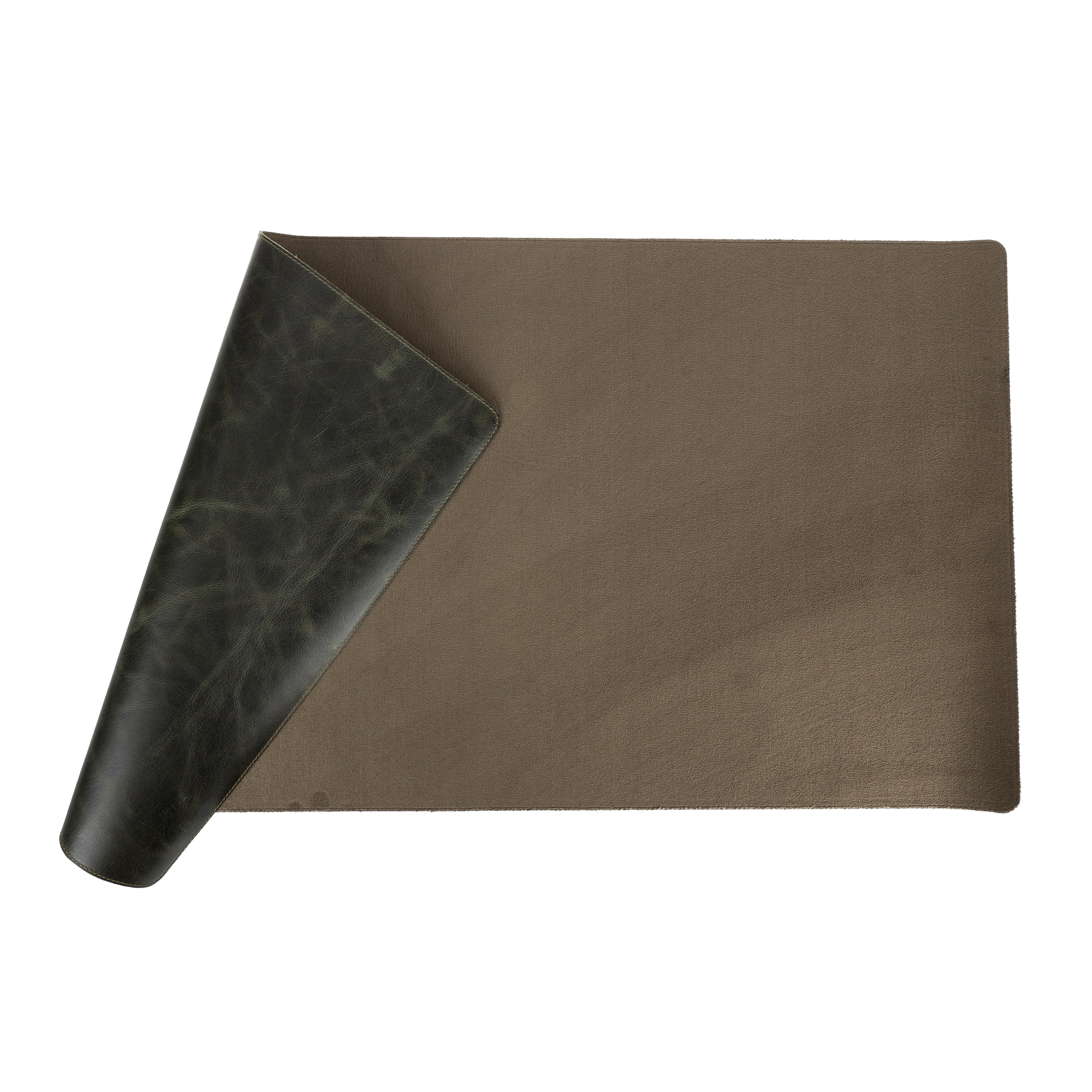 DelfiCase Genuine Dark Green Leather Deskmat, Computer Pad, Office Desk Pad 7