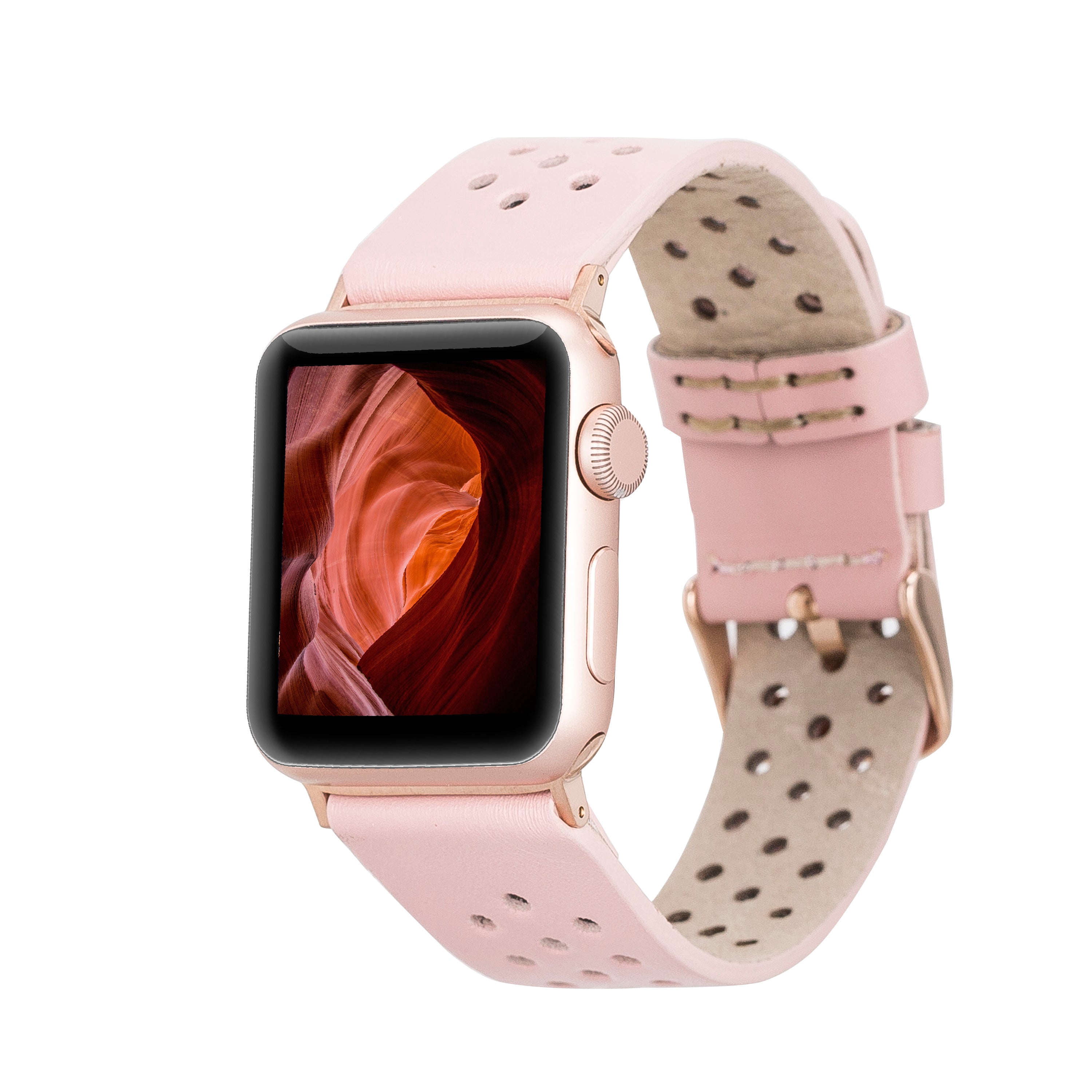 DelfiCase Chester Watch Band for Apple Watch & Fitbit Versa/Sense (Pink) 1
