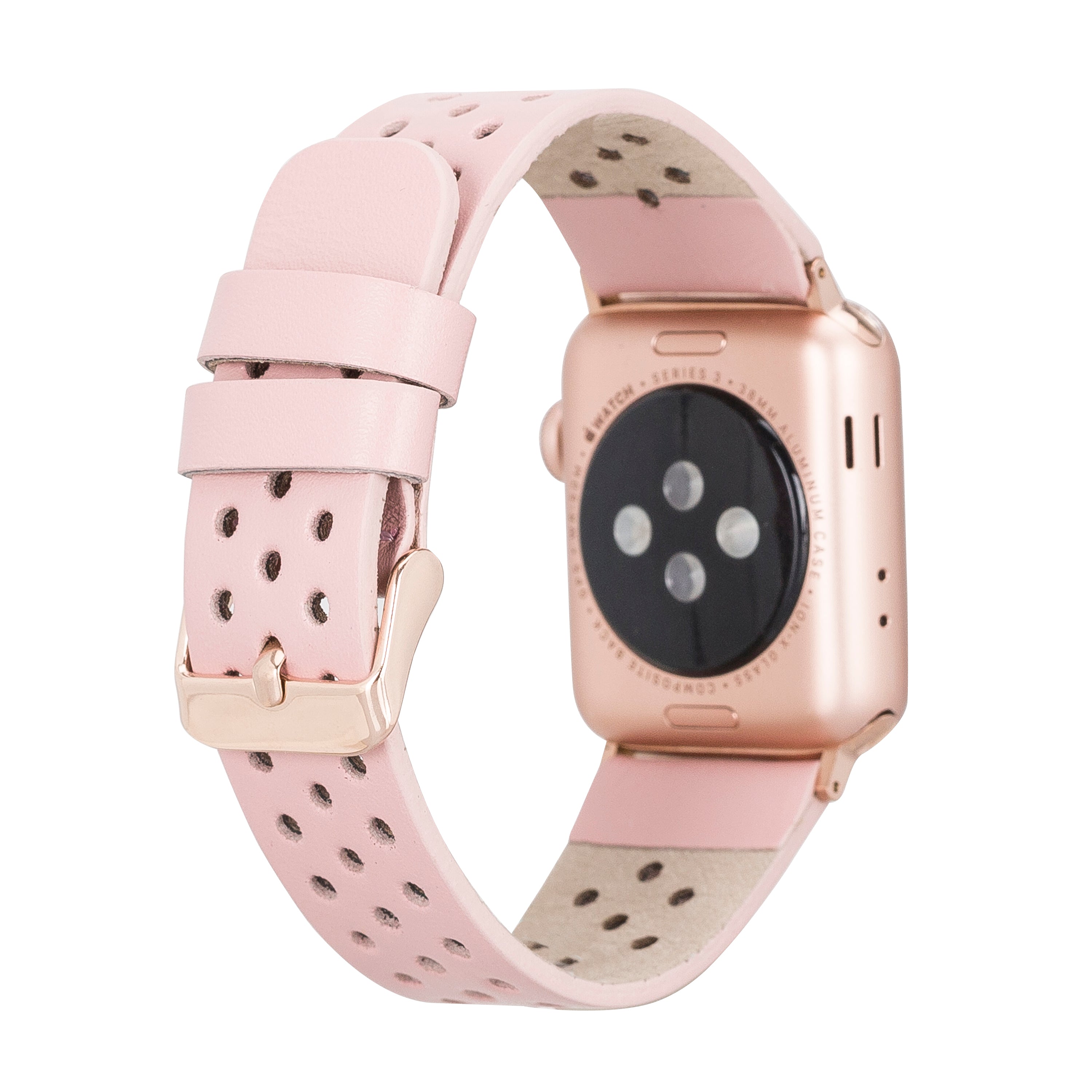 DelfiCase Chester Watch Band for Apple Watch & Fitbit Versa/Sense (Pink) 2