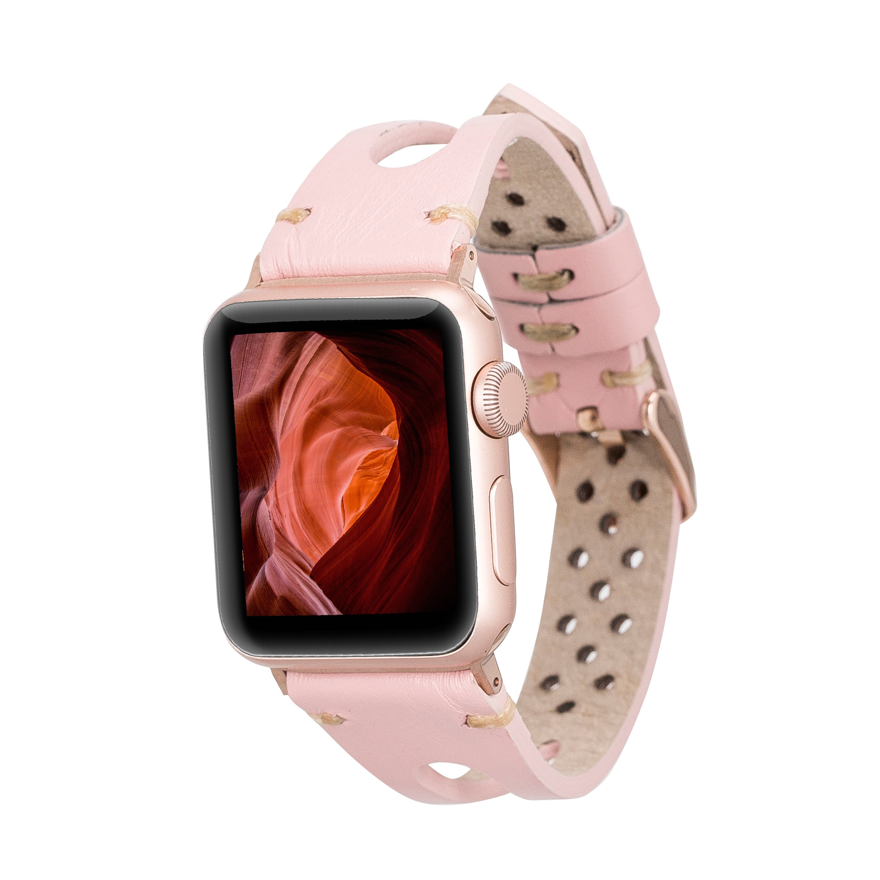 DelfiCase Quinn Watch Band for Apple Watch & Fitbit Versa/Sense (Brown) 12