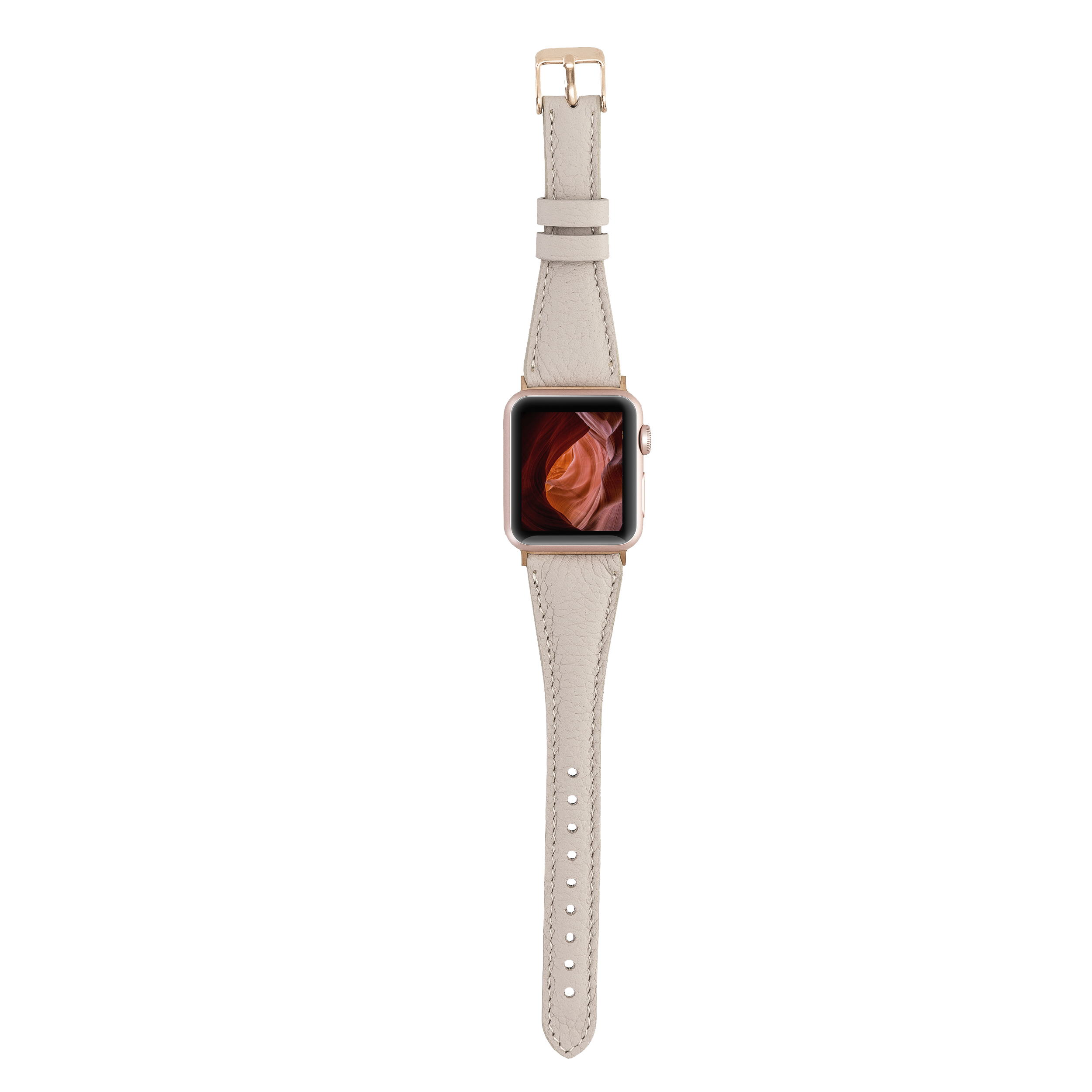 DelfiCase Beige Leather Watch Band for Apple Watch and Fitbit Versa 3 2 1 Watch Band 7 