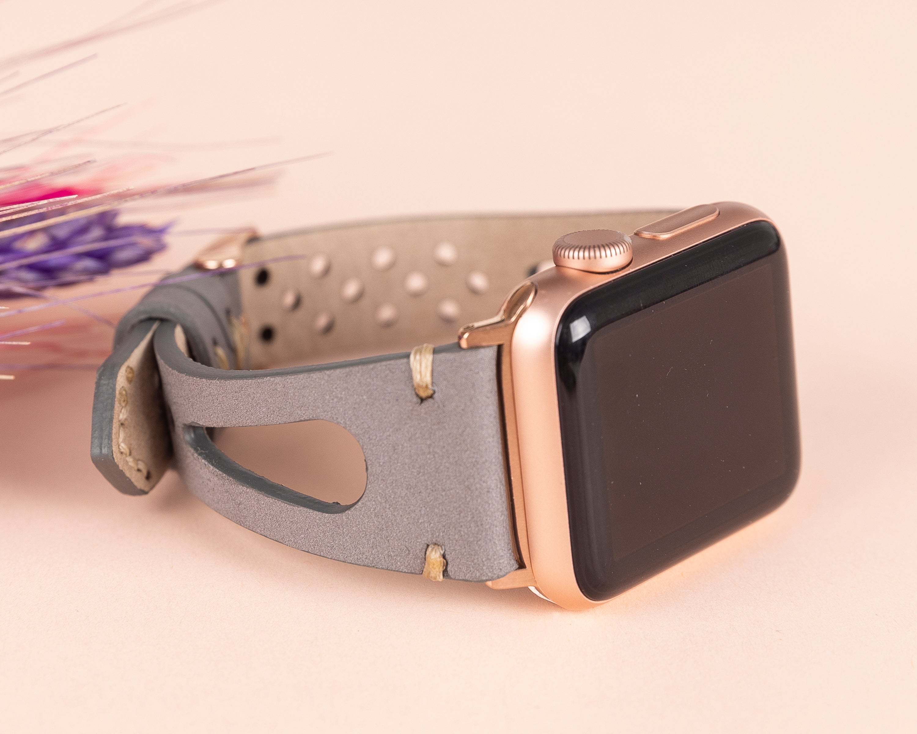 DelfiCase Quinn Watch Band for Apple Watch & Fitbit Versa/Sense (Brown) 5