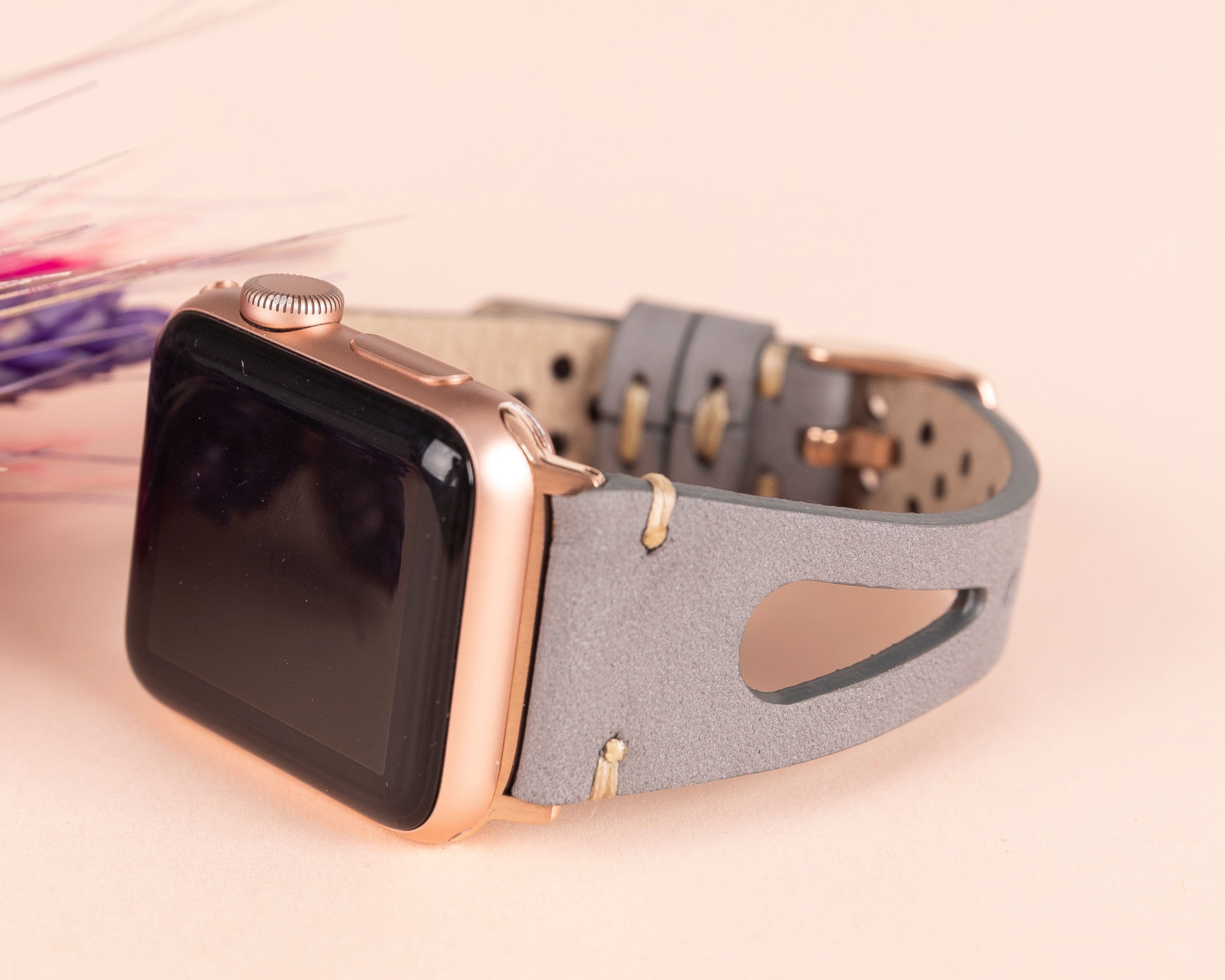 DelfiCase Quinn Watch Band for Apple Watch & Fitbit Versa/Sense (Brown) 9
