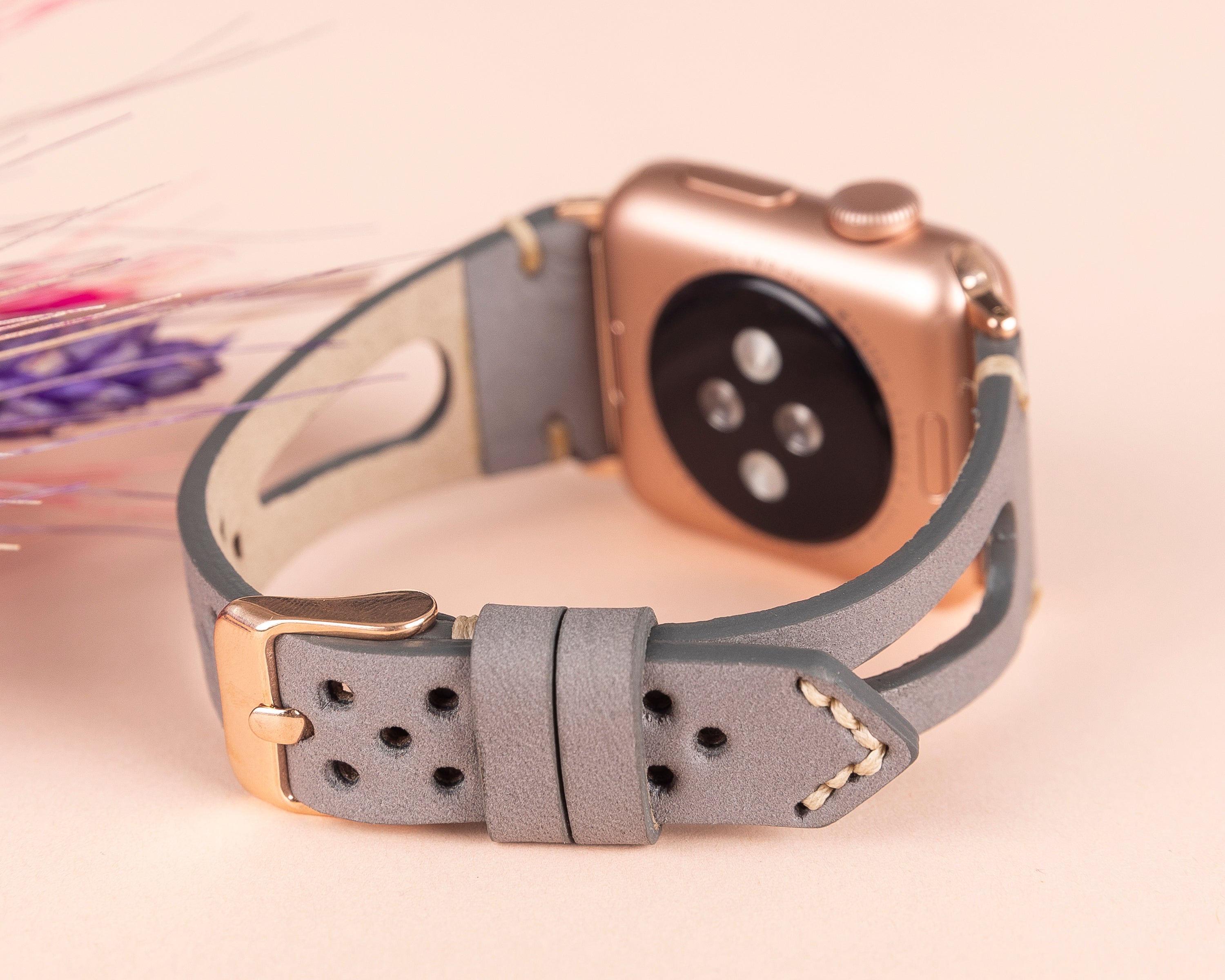 DelfiCase Quinn Watch Band for Apple Watch & Fitbit Versa/Sense (Brown) 6