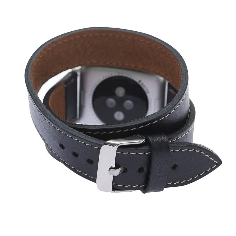 DelfiCase Double Leather Watch Band for Apple Watch Band 6