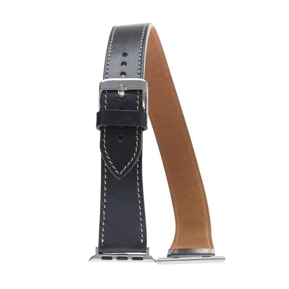 DelfiCase Double Leather Watch Band for Apple Watch Band 8
