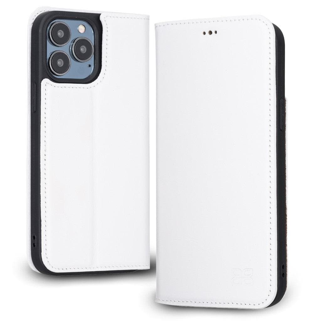 Brooks Leather Slim Wallet Case for Apple iPhone 13 Series iPhone 13 Pro Max / White Bouletta LTD