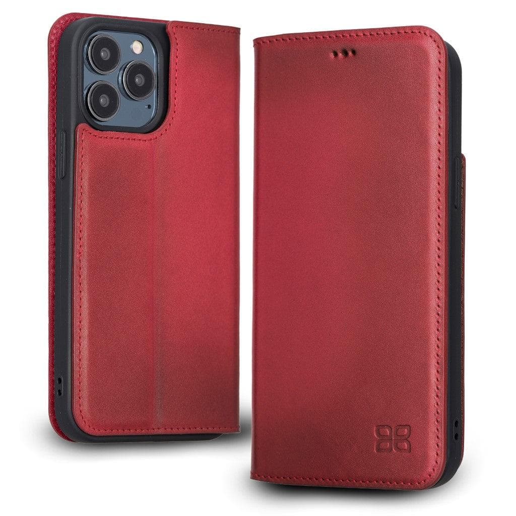 Brooks Leather Slim Wallet Case for Apple iPhone 13 Series iPhone 13 Pro Max / Red Bouletta LTD
