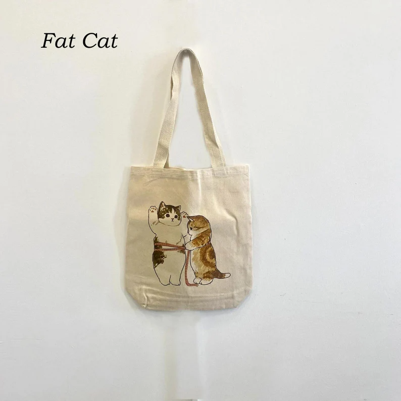 Women Canvas Tote Bag, Retro Aesthetic ToteBag, Cute Tote Bag