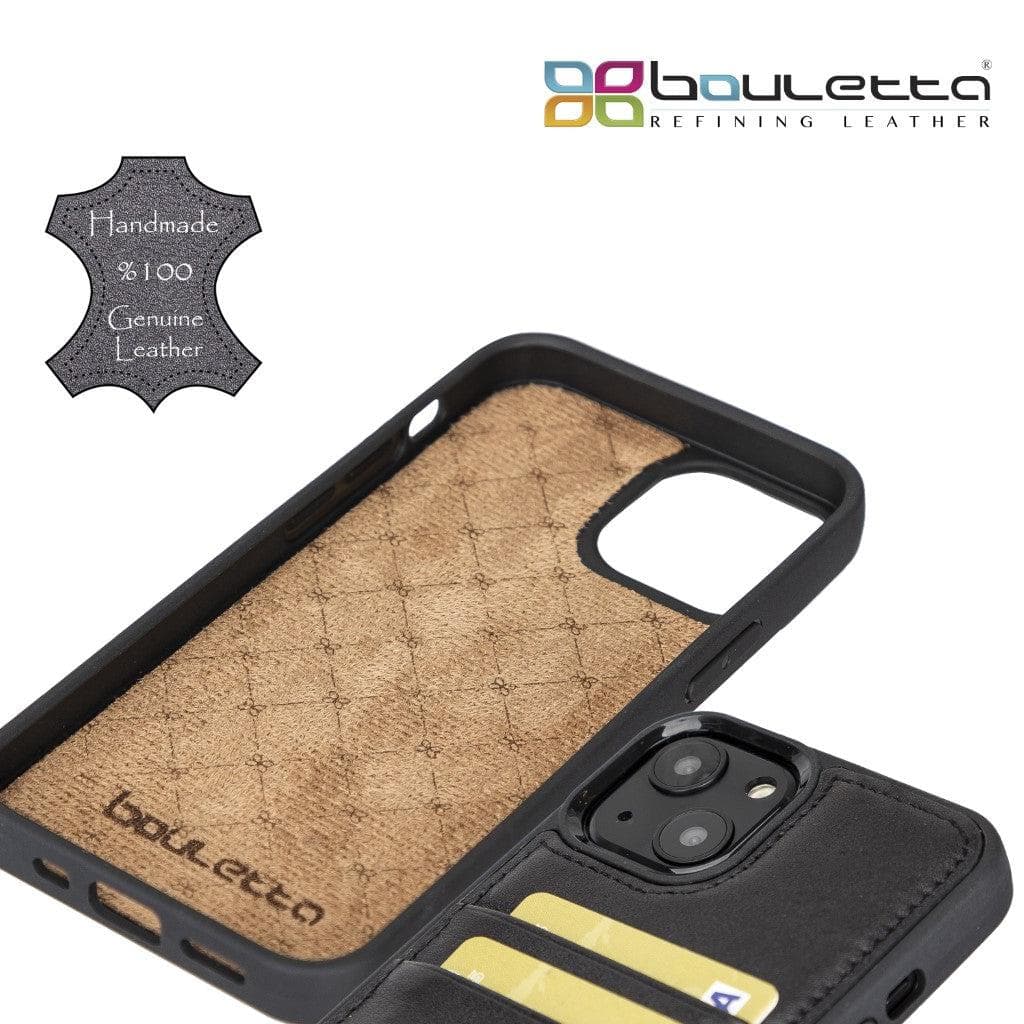 Flexible Leather Back Cover with Card Holder for iPhone 13 Series Bouletta LTD