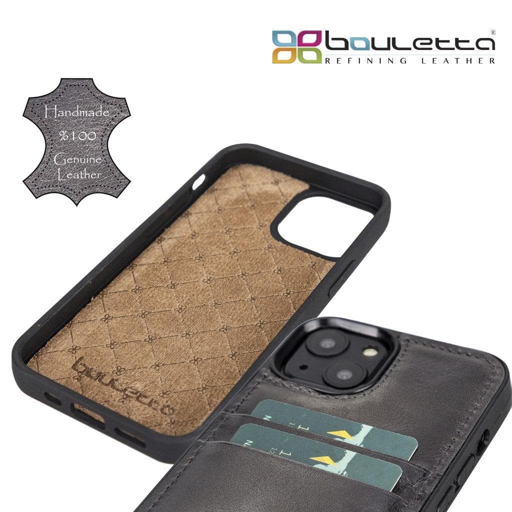 Flexible Leather Back Cover with Card Holder for iPhone 13 Series Bouletta LTD