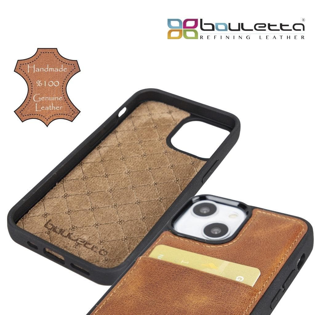 Flexible Leather Back Cover with Card Holder for iPhone 13 Series Bouletta LTD