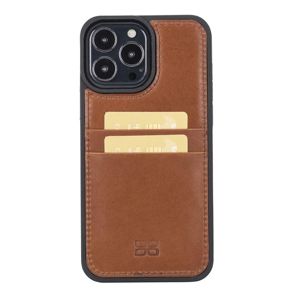 Flexible Leather Back Cover with Card Holder for iPhone 13 Series Bouletta LTD