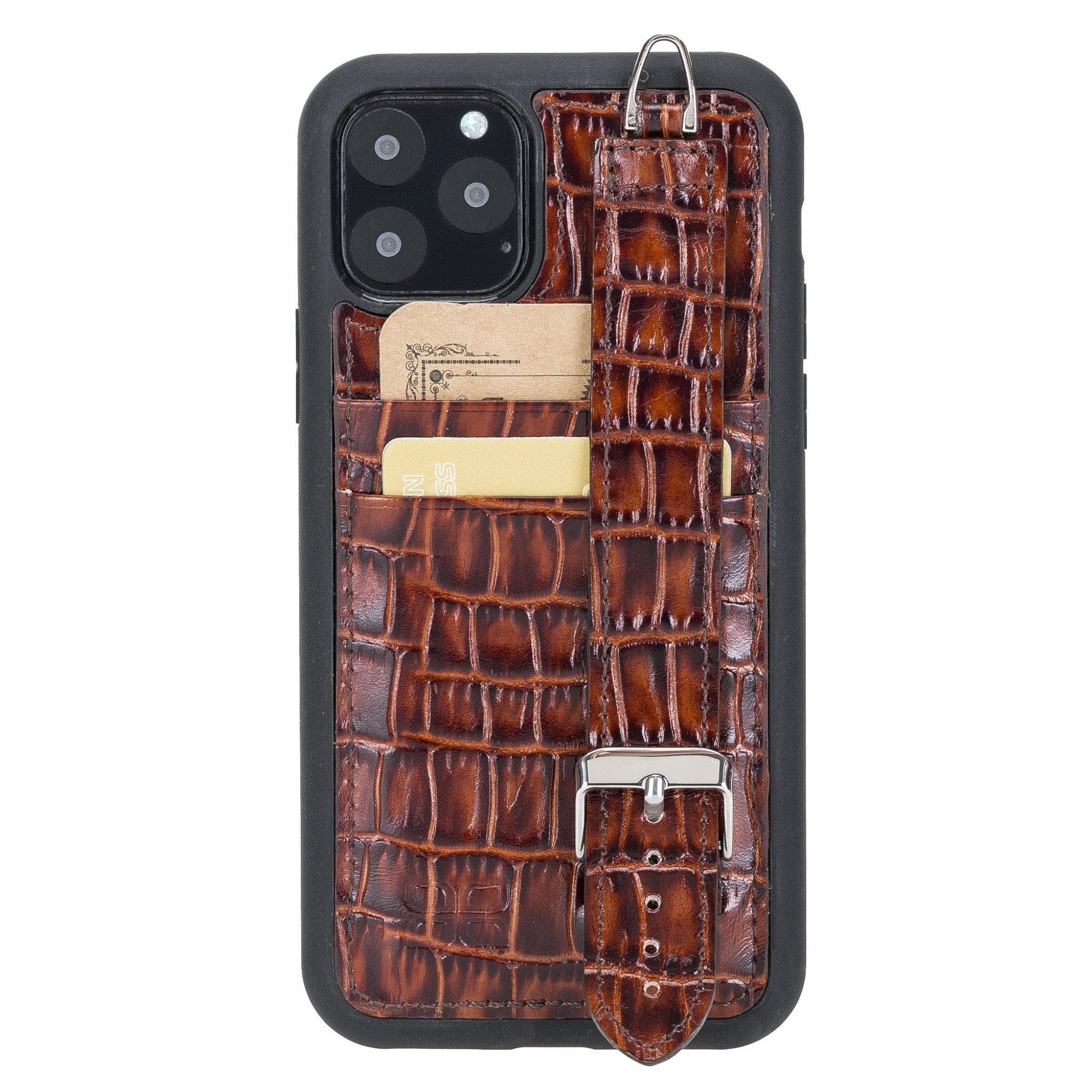 Flexible Leather Back Cover with Hand Strap for iPhone 11 Series Bouletta LTD