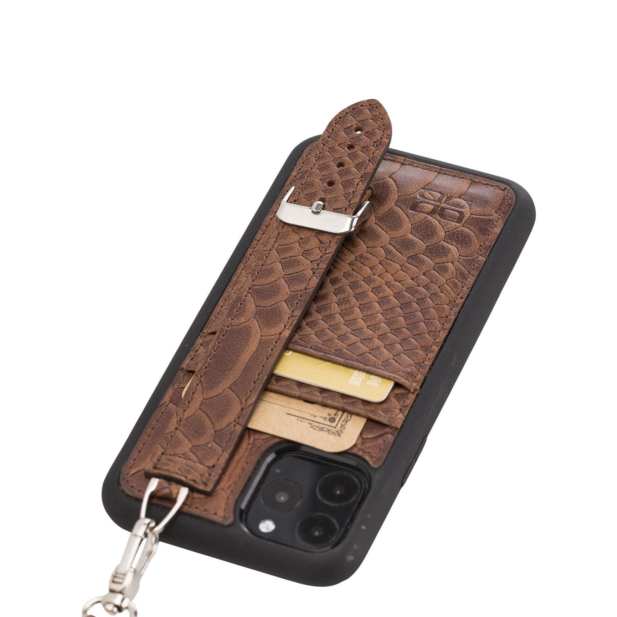 Flexible Leather Back Cover with Hand Strap for iPhone 11 Series Bouletta LTD