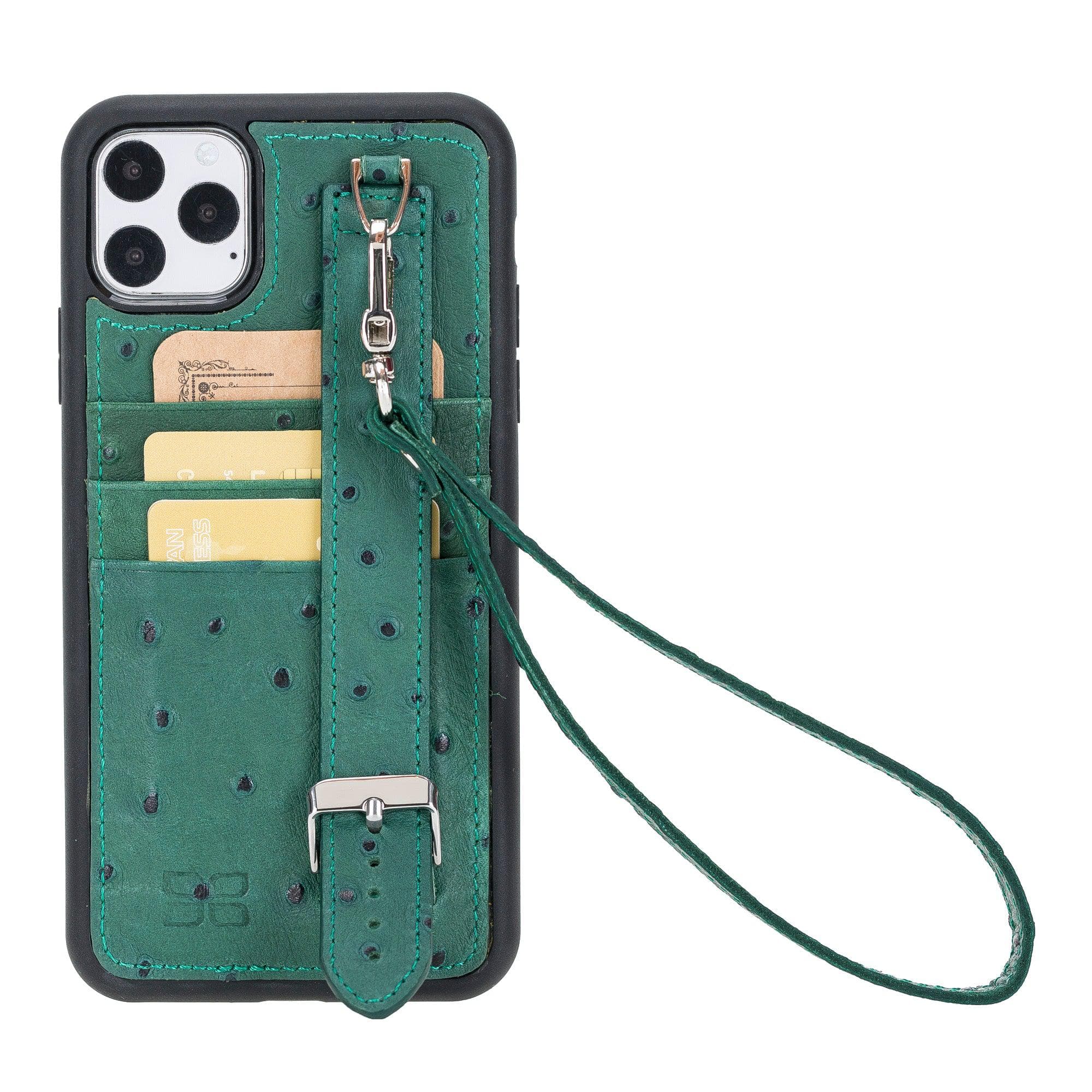 Flexible Leather Back Cover with Hand Strap for iPhone 11 Series Bouletta LTD