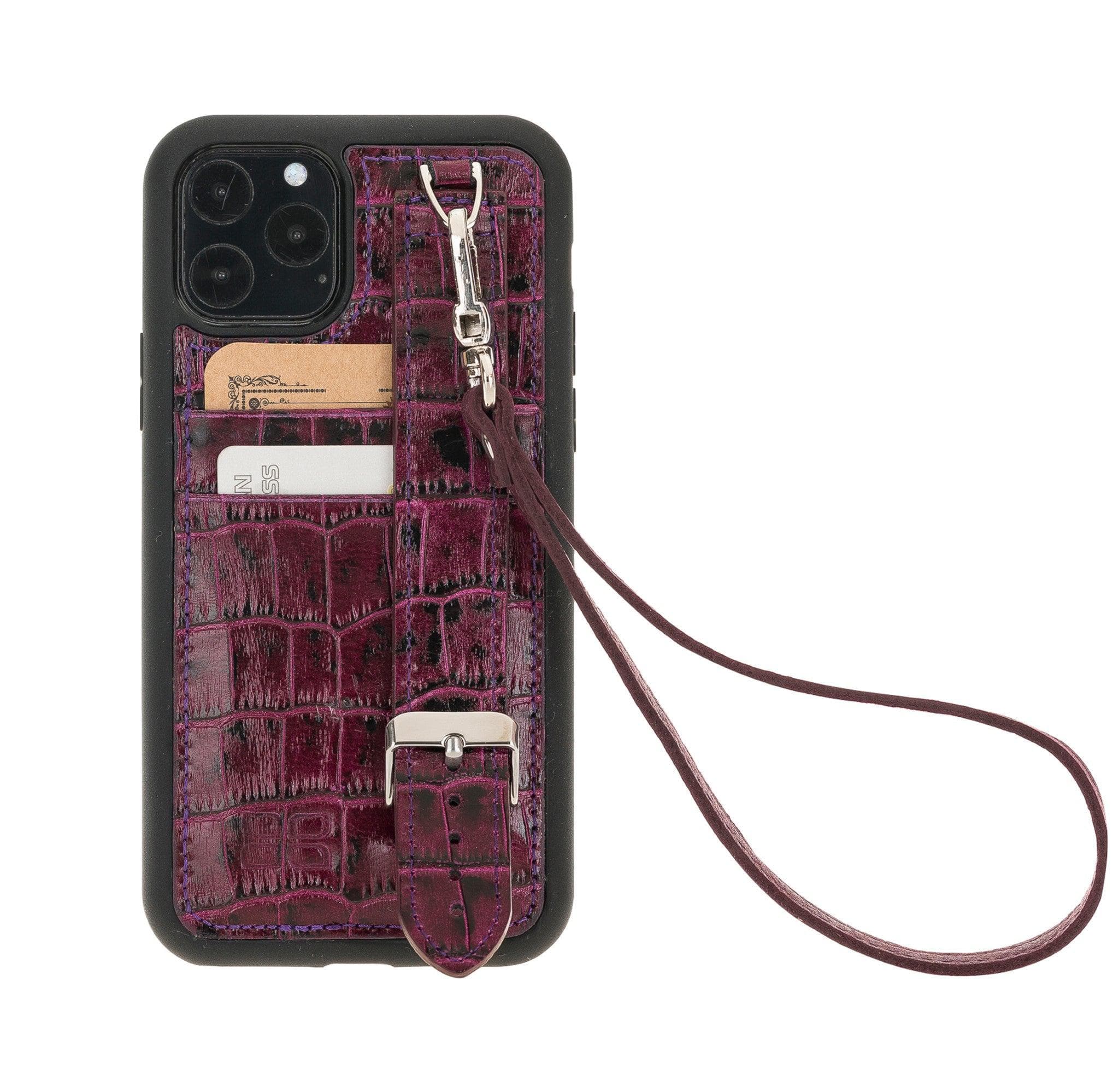 Flexible Leather Back Cover with Hand Strap for iPhone 11 Series Bouletta LTD