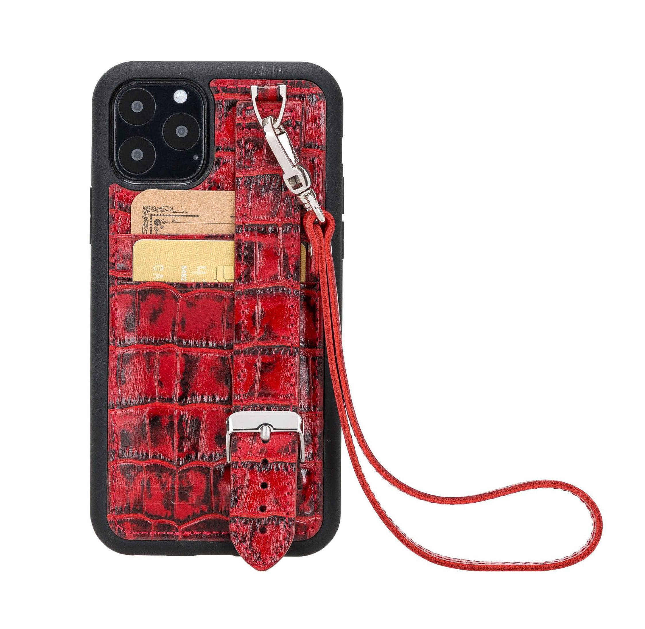 Flexible Leather Back Cover with Hand Strap for iPhone 11 Series Bouletta LTD