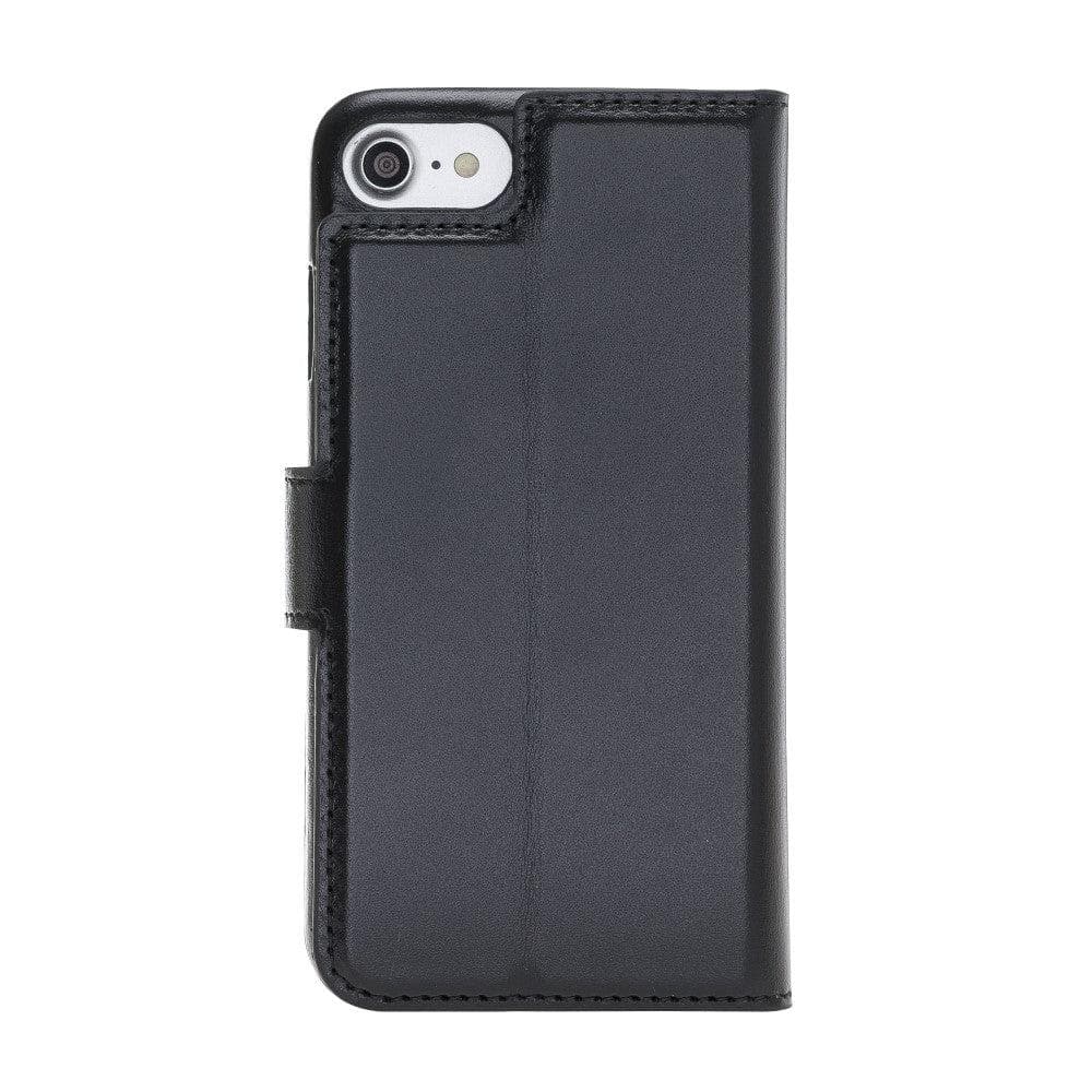 Full Leather Coating Detachable Wallet Case iPhone 7 Rustic Black Bouletta