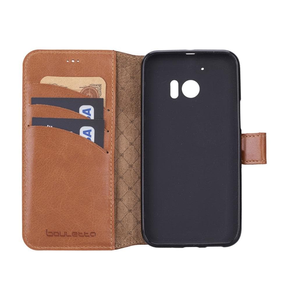 Htc10 Leather Wallet Folio Case Tan Bouletta