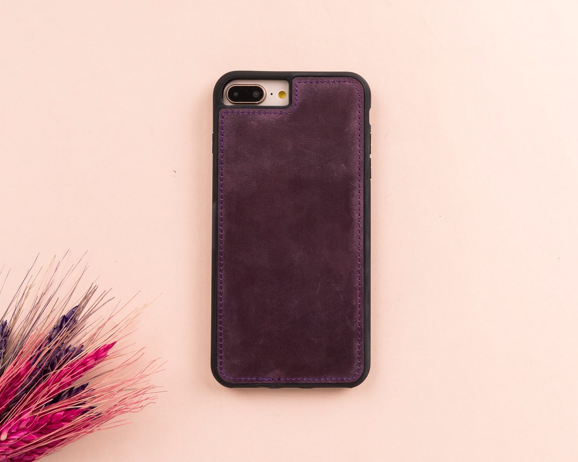 DelfiCase Magnetic Detachable Wallet Case for iPhone SE (2020) Purple 8