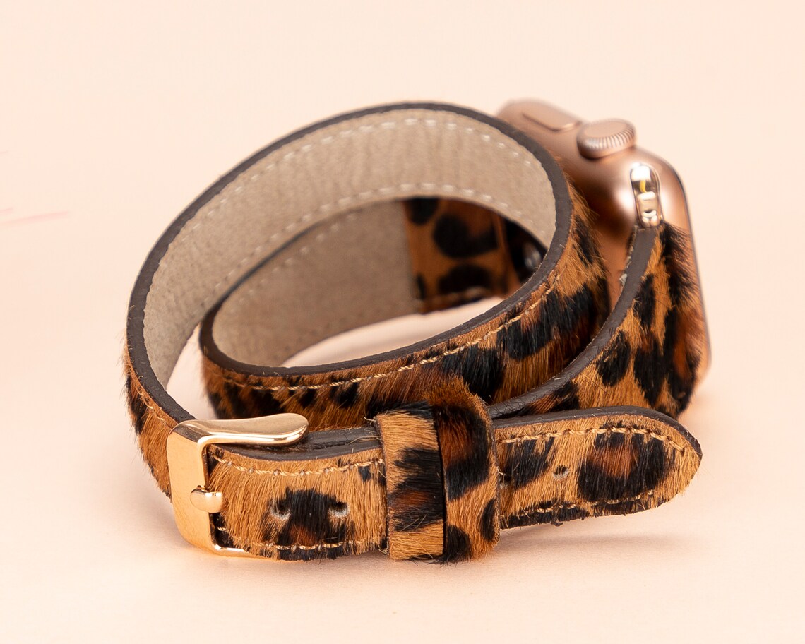 DelfiCase Chester Double Watch Band for Apple Watch (Leopard) 3