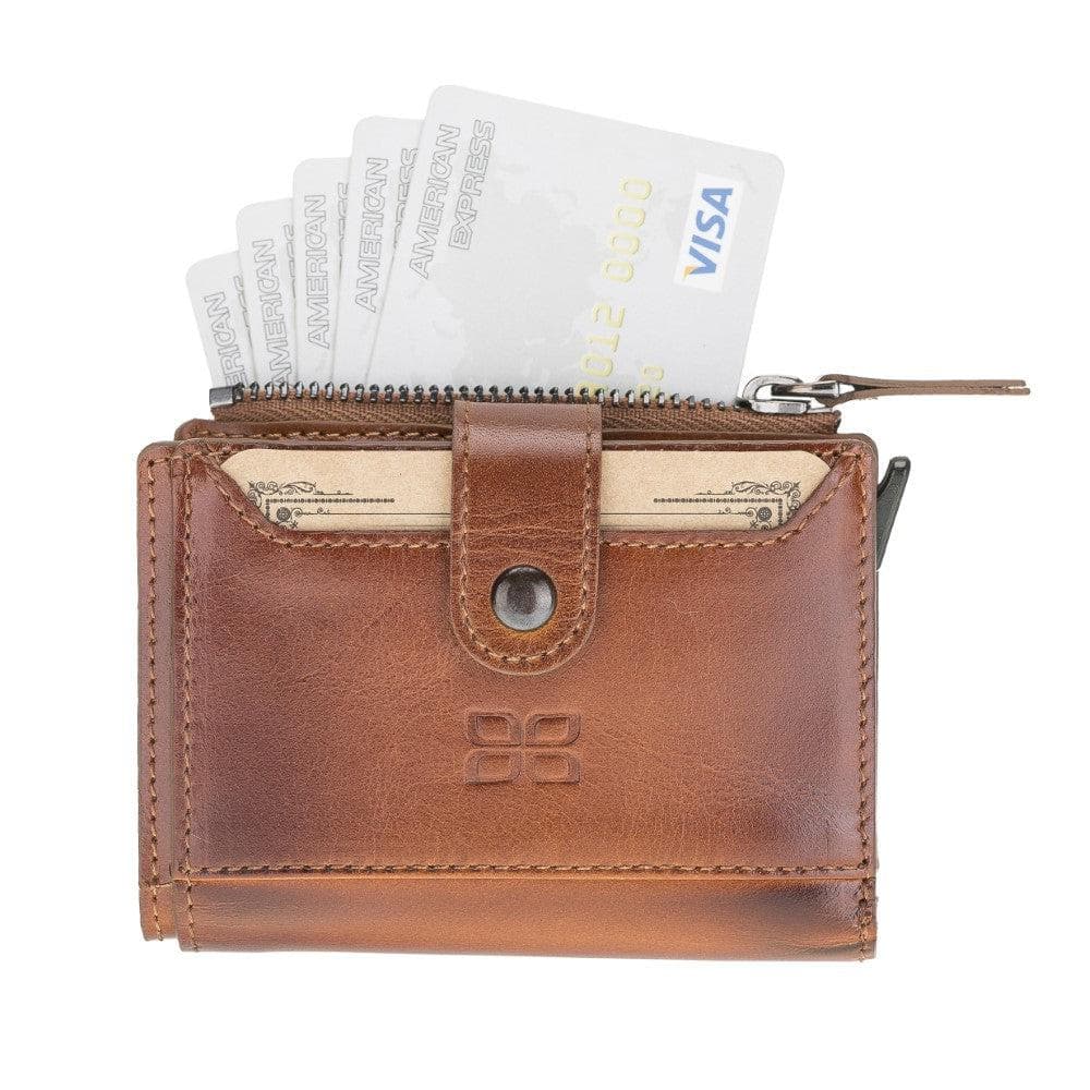 Leather Zip Mechanical Card Holder Bouletta