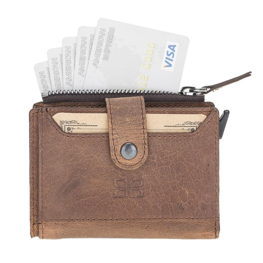 Leather Zip Mechanical Card Holder Bouletta