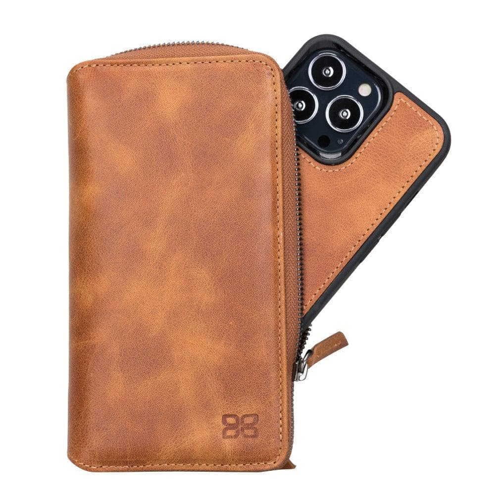 Detachable Leather Zipper Wallet Cases for Apple iPhone 13 Series Bouletta LTD