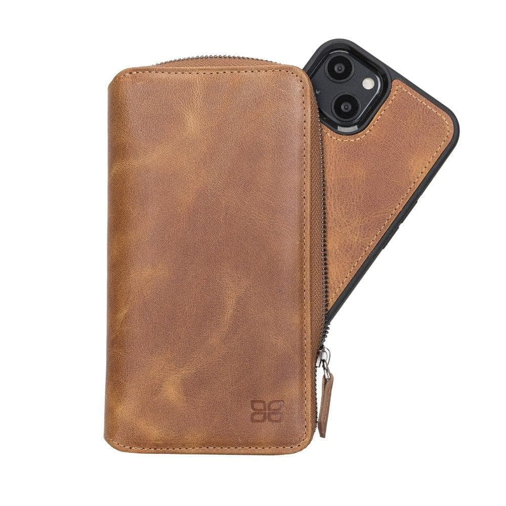 Detachable Leather Zipper Wallet Cases for Apple iPhone 13 Series Bouletta LTD