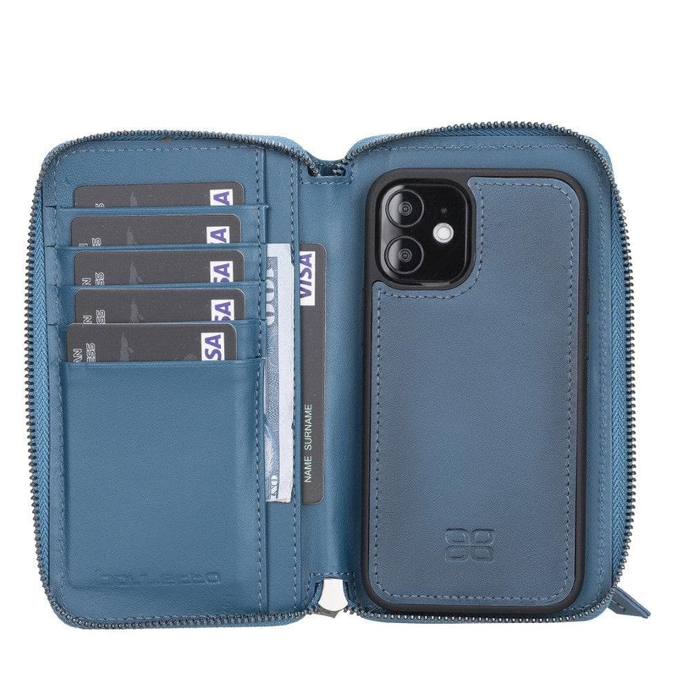 Detachable Leather Zipper Wallet Cases for Apple iPhone 12 Series Bouletta LTD