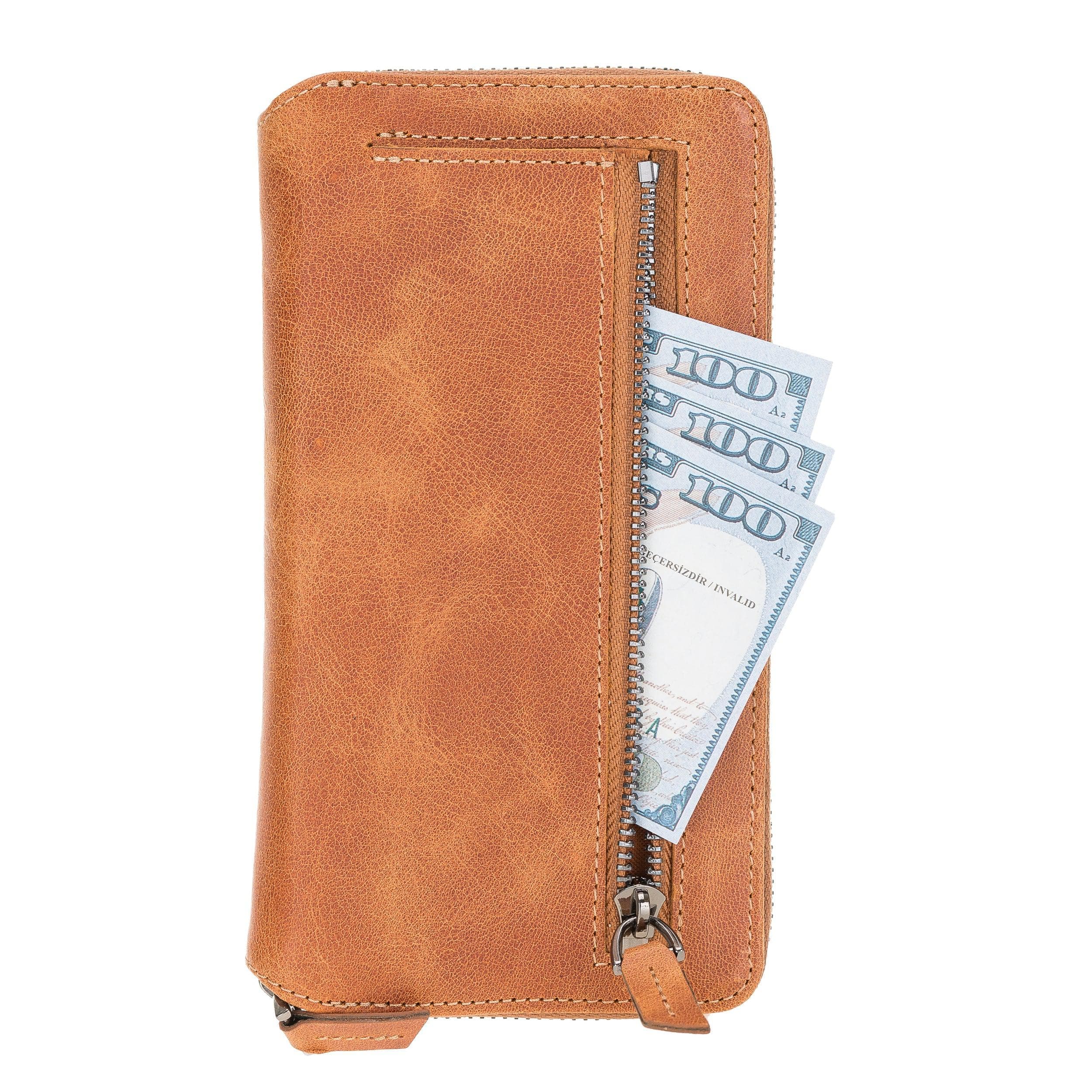 Detachable Leather Zipper Wallet Cases for Apple iPhone 12 Series Bouletta LTD