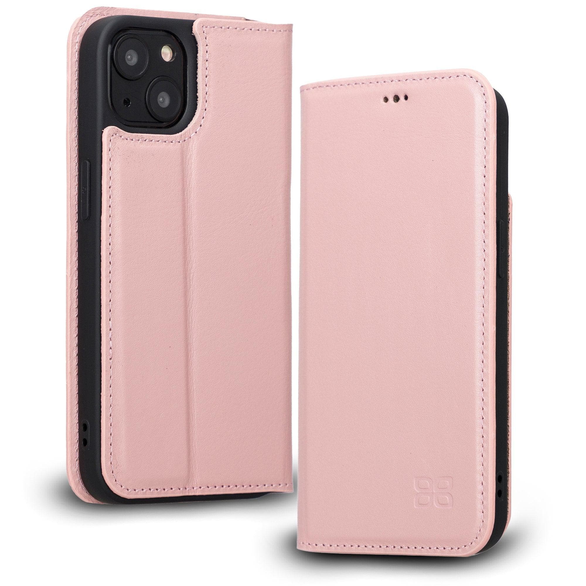 Brooks Leather Slim Wallet Case for Apple iPhone 13 Series iPhone 13 / Pink Bouletta LTD